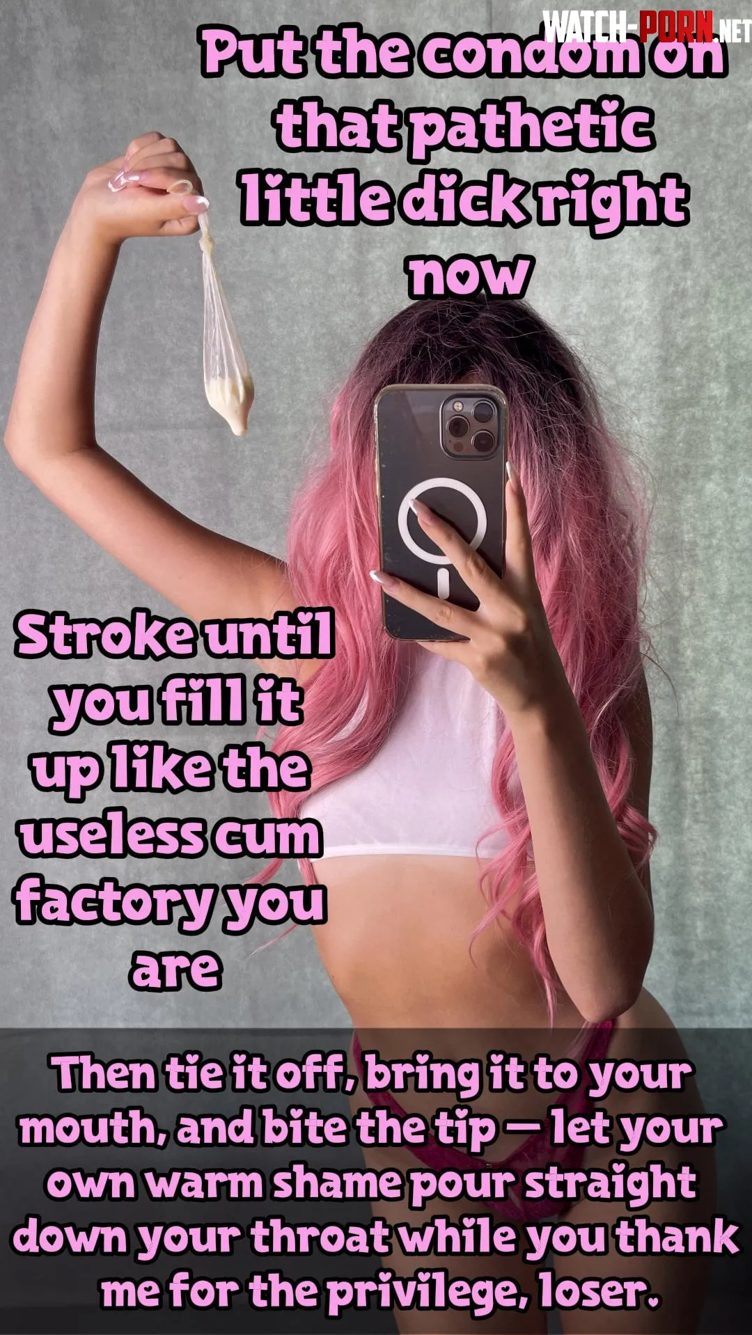 Real men cum inside women, you cum inside latex and then slurp it🖕🏻💦 by PinkDolxo