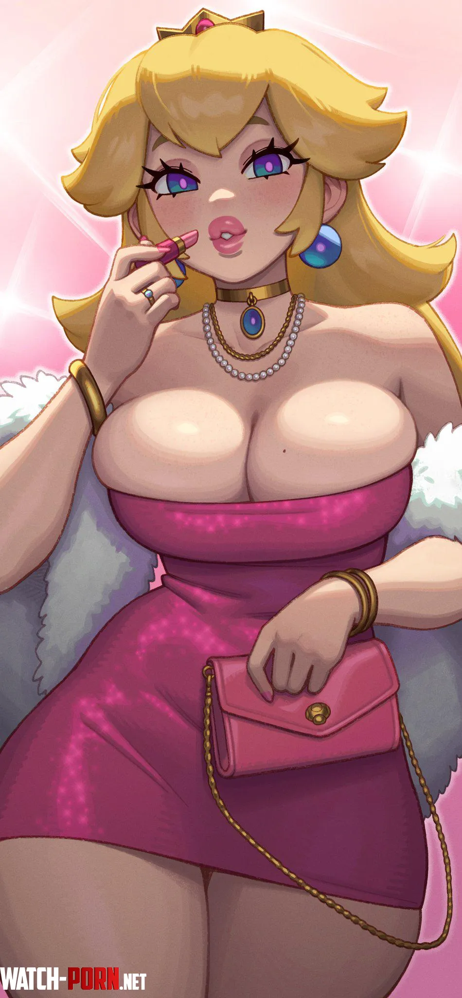 Peach's new dress (Rizdraws) by AlKo96