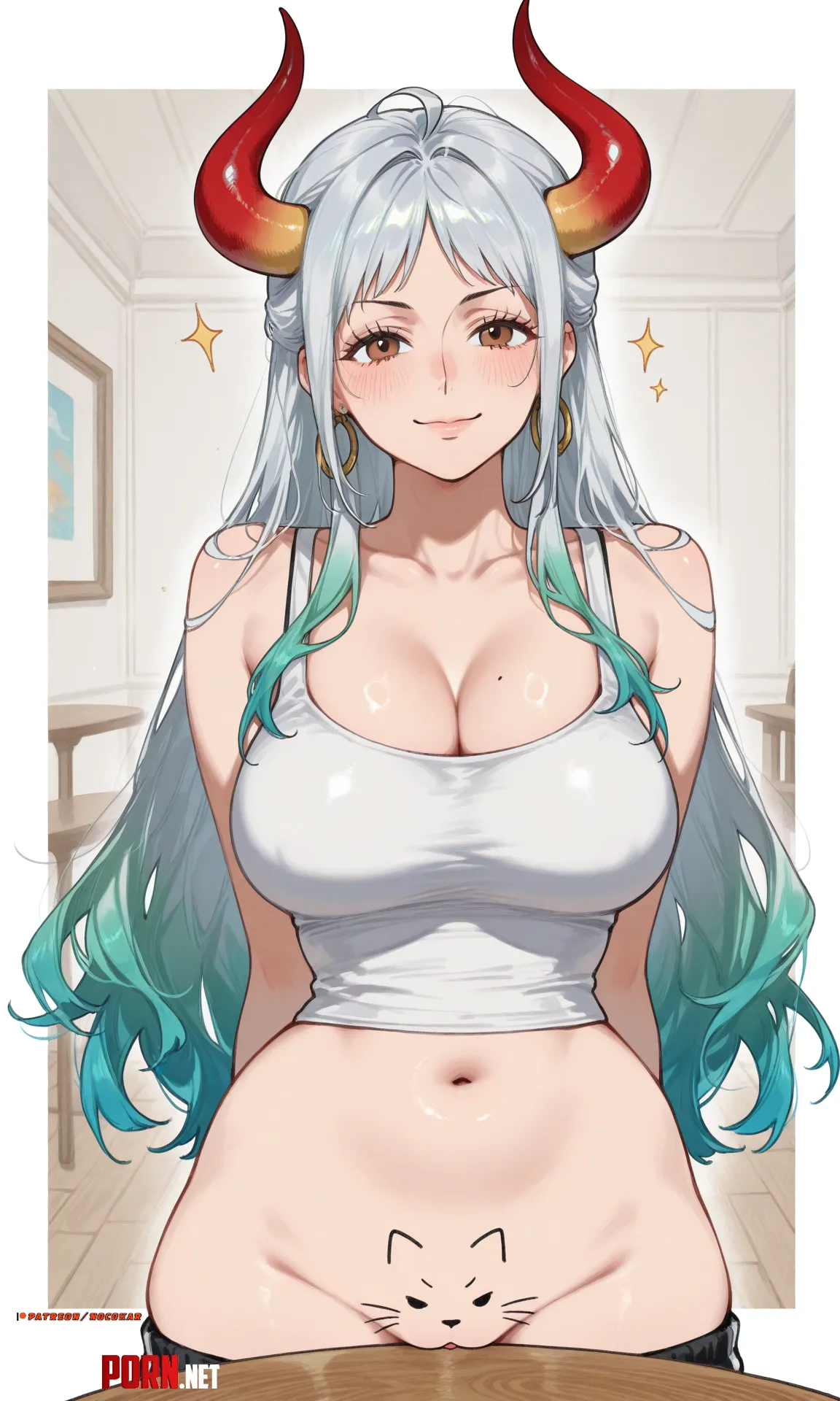 Yamato doing new pet the kitty trend. by nocokar3