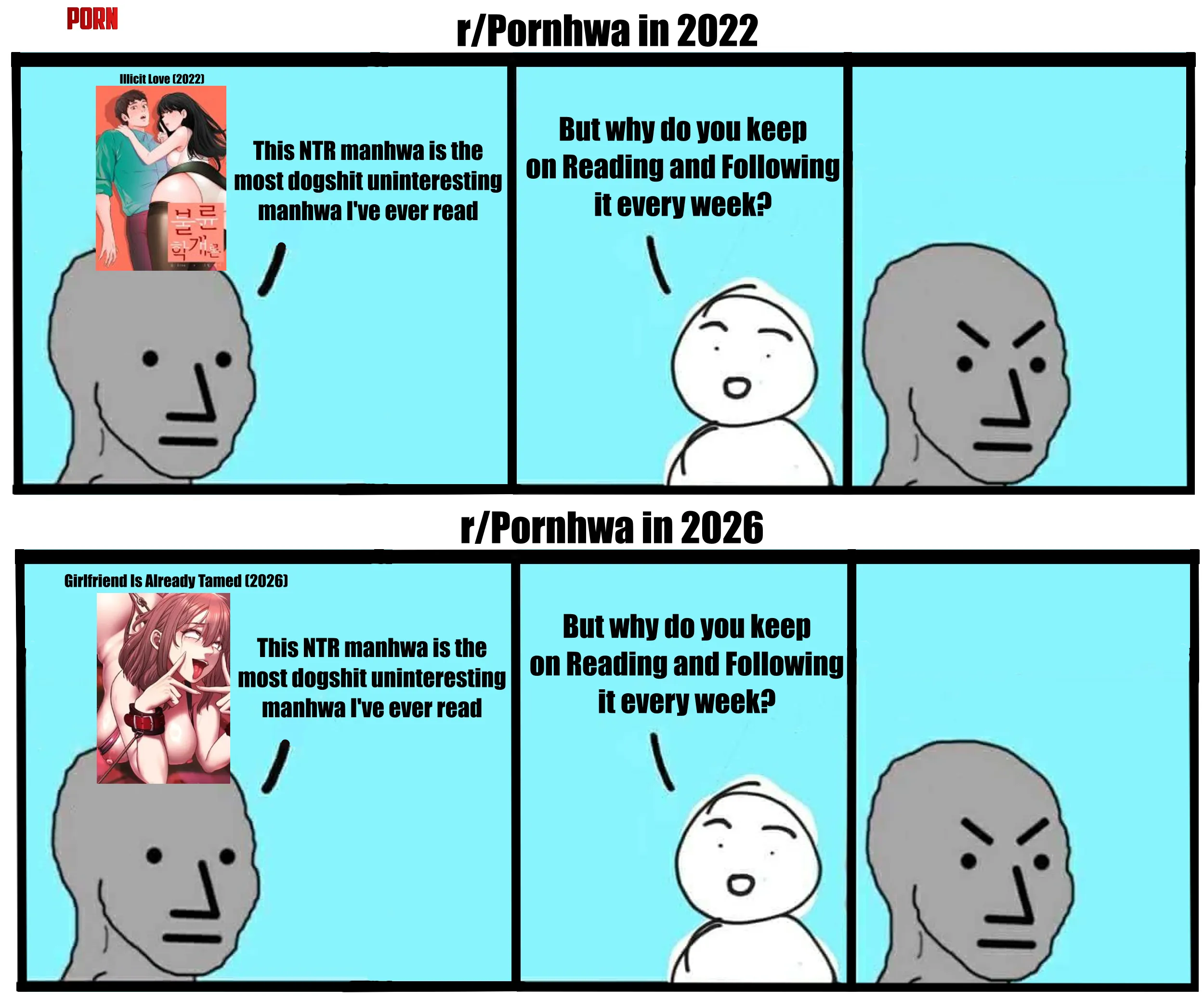 [Illicit Love / Gf Is Already Tamed] These guys will never change lmfao by Thundergod250