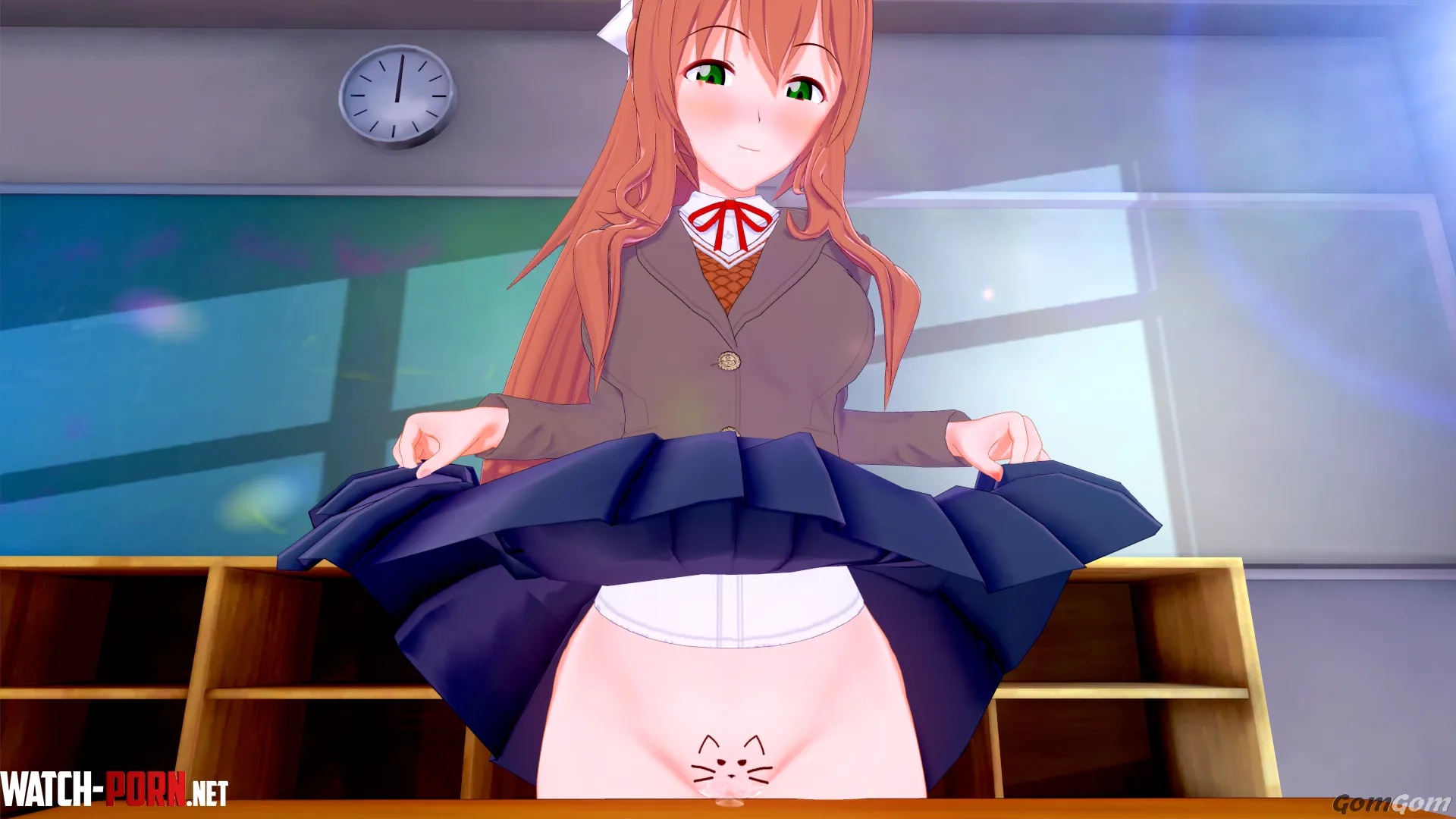 [OC] Monika Shows Us Her Cat.......get it? (Koikatsu) by GOMLB1