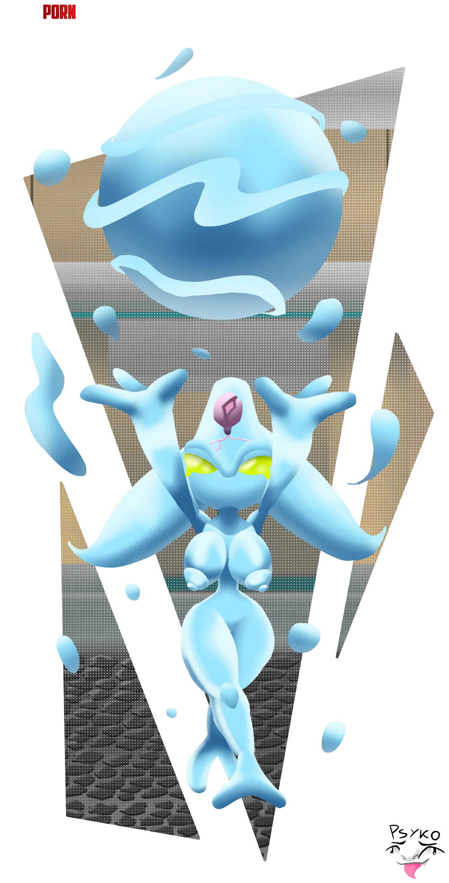 You know nothing, fool! It's Chaos, the god of pelvis destruction (art by me) by Psykopuffik_Frik