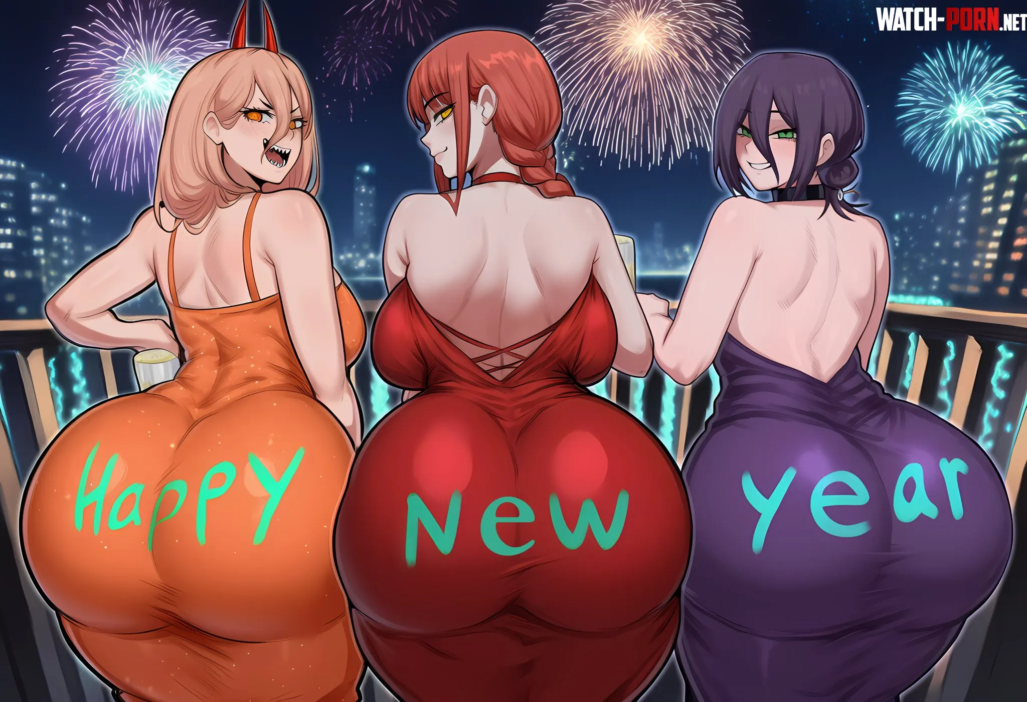 HAPPY NEW YEAR EVERYONE WITH SOME OF THE BIGGEST PAWGS OF CHAINSAW MAN!!! 💜💜 by Substantial-Bee-4952