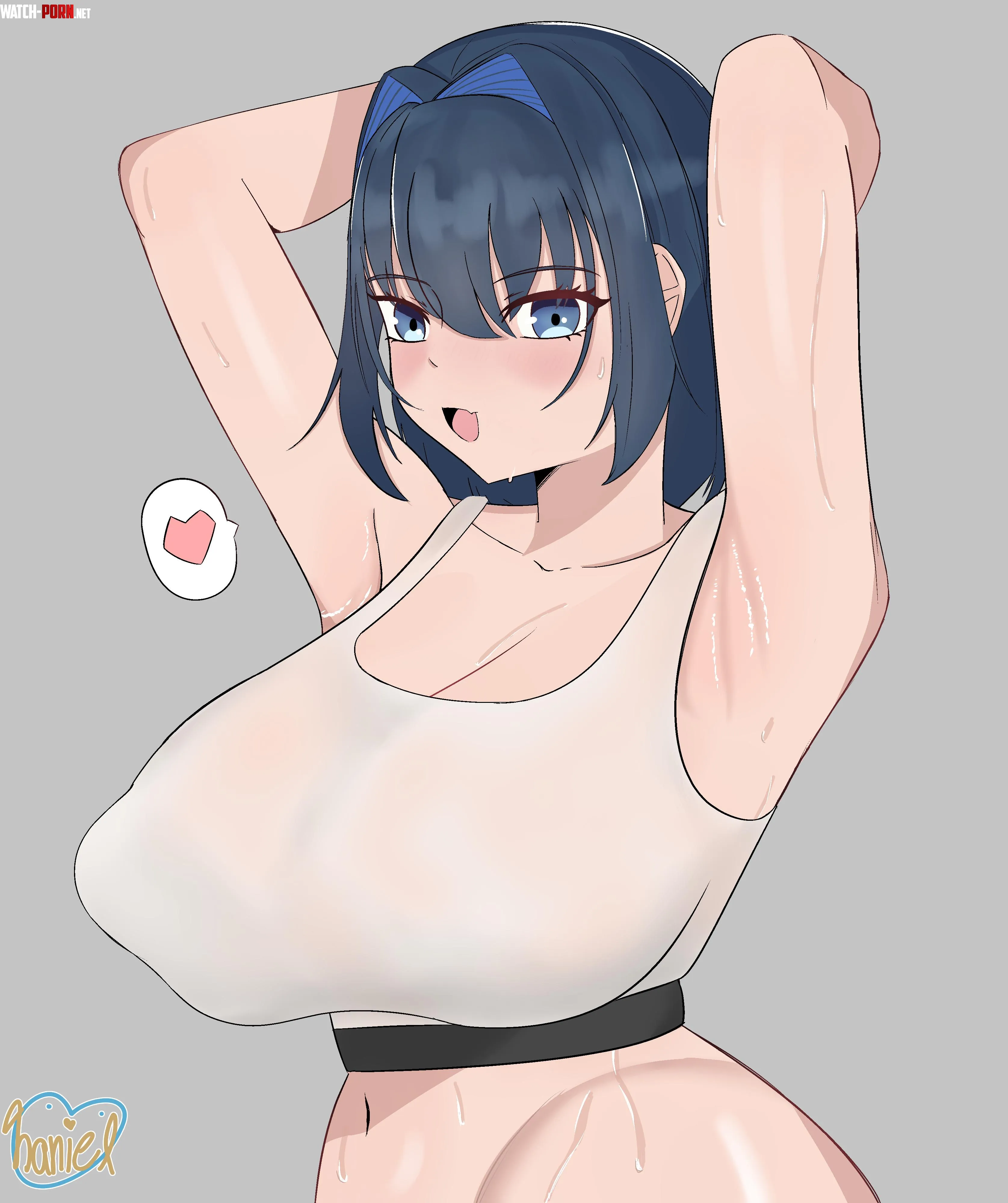 Sweaty Kronii~ by haniel_s