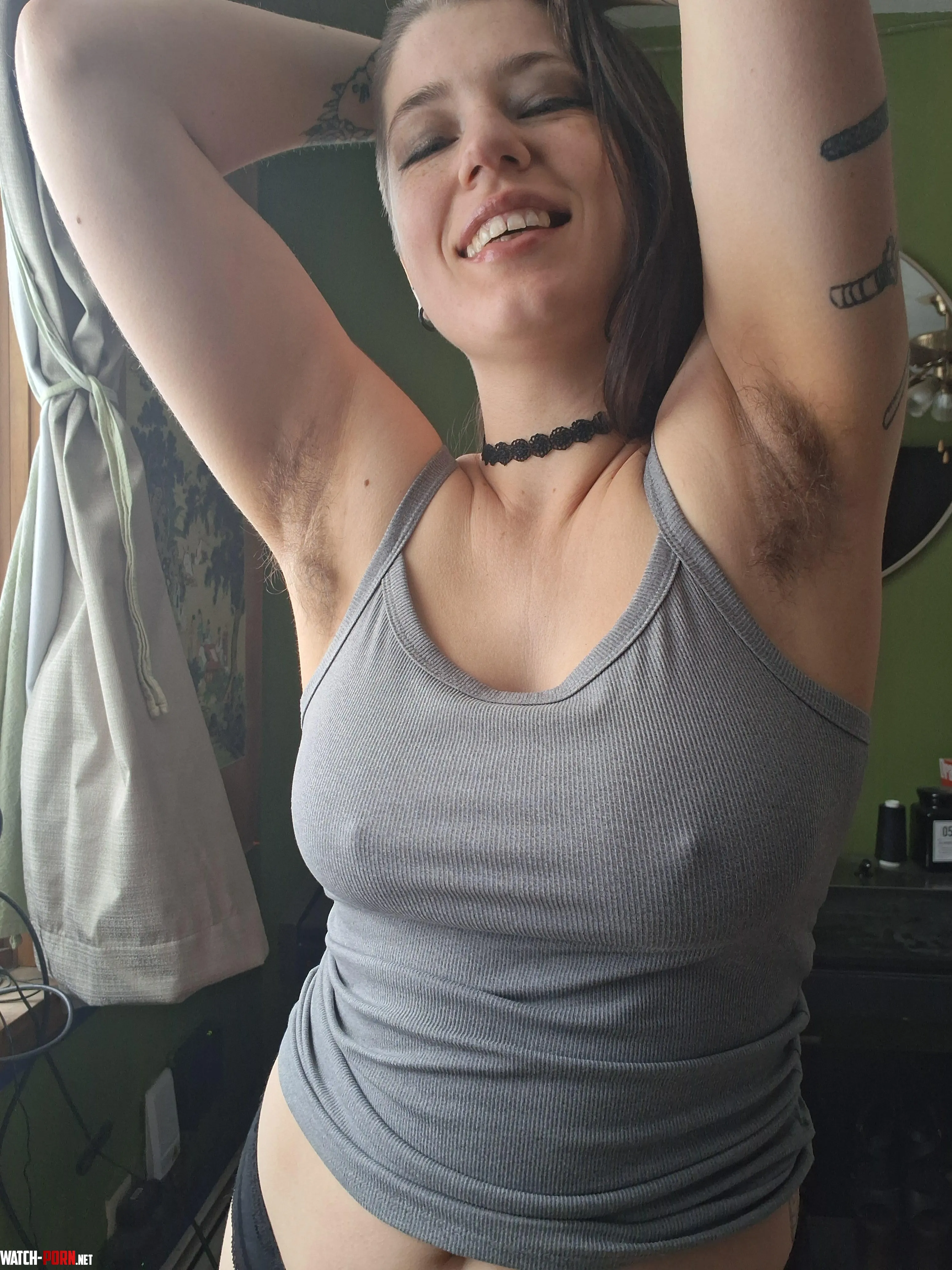 Hairy pits and pokies by inked_emma_honey