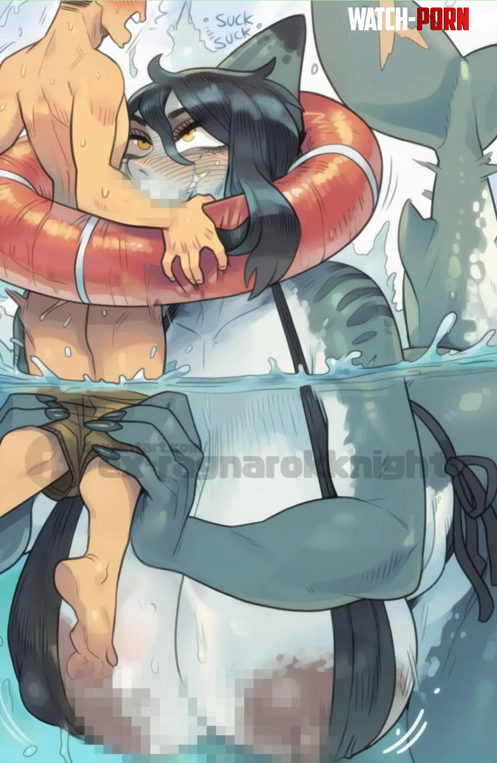 Great white shark attack (ex-ragnarokknight) by itsbellaxs