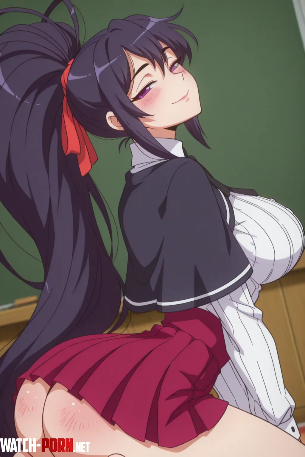 Akeno (Highschool dxd) showing some booty by AkariOba