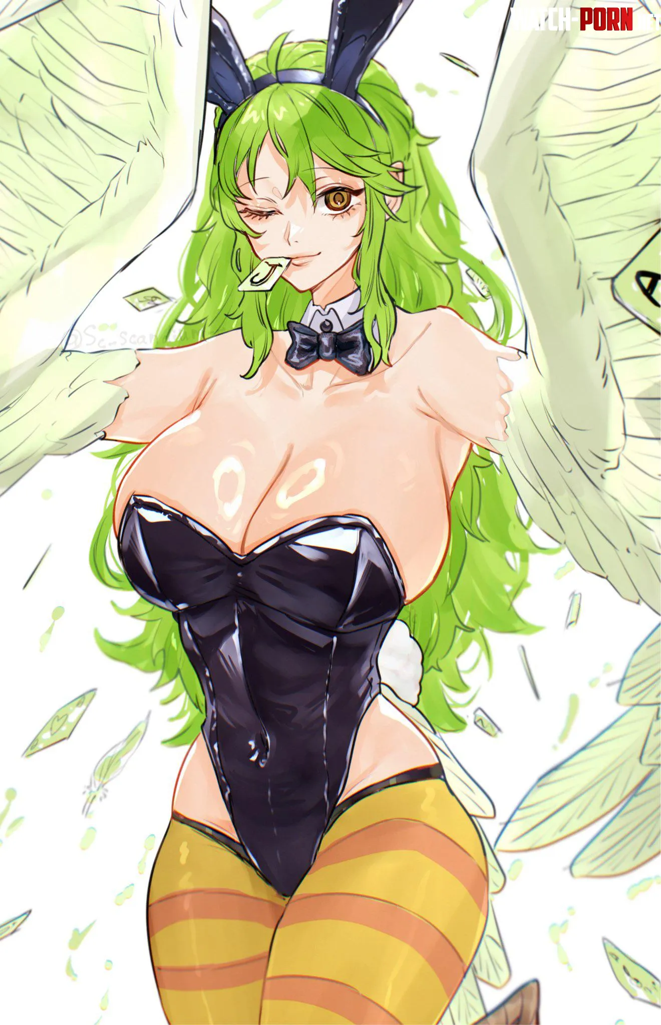 Monet tries on a bunny outfit (sc_scandium) [One Piece] by ENFanatic