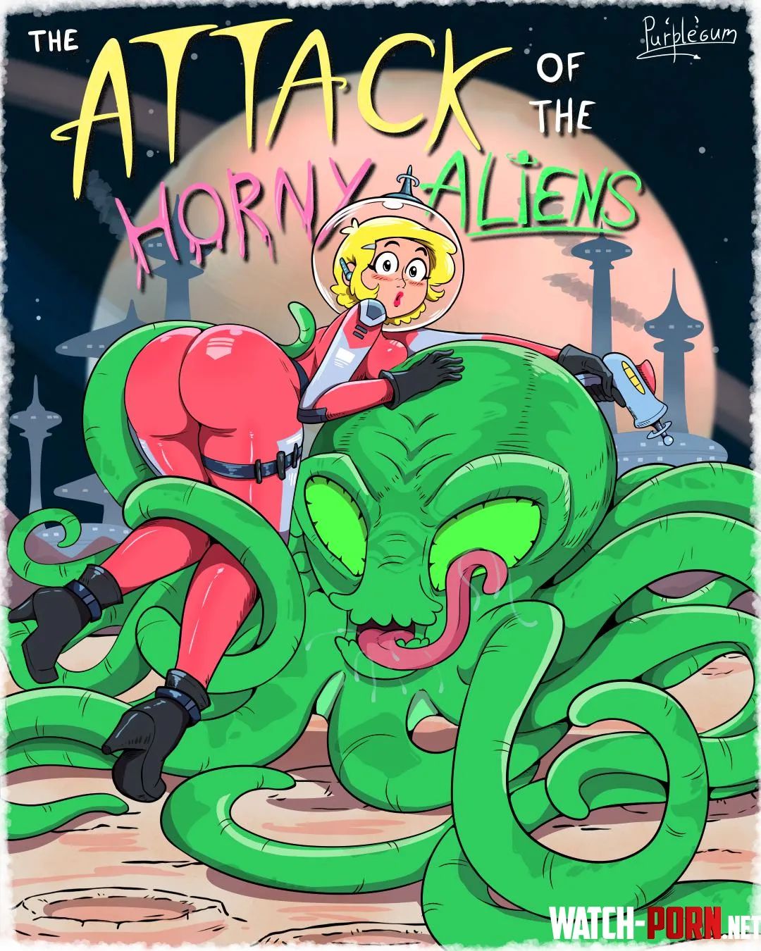 Retro sci-fi art by me by PurpleGumArtist