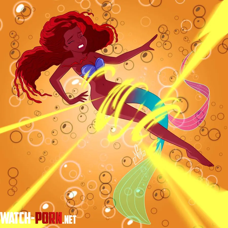 Halle Ariel transforming. (Art by Nippy13) by Squirrelkid11