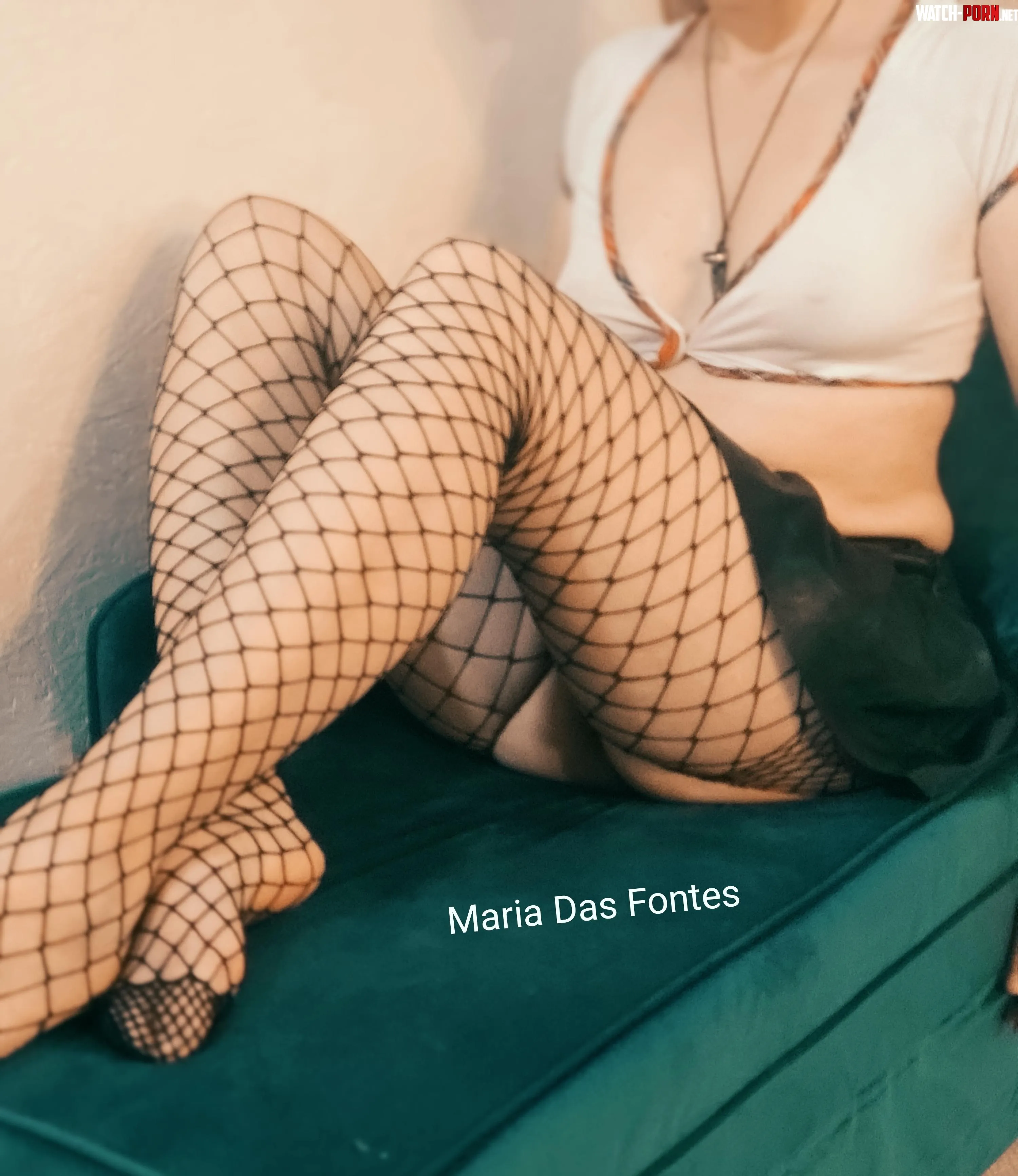 Long Nordic legs wrapped in fishnets. by MariaDasFontes