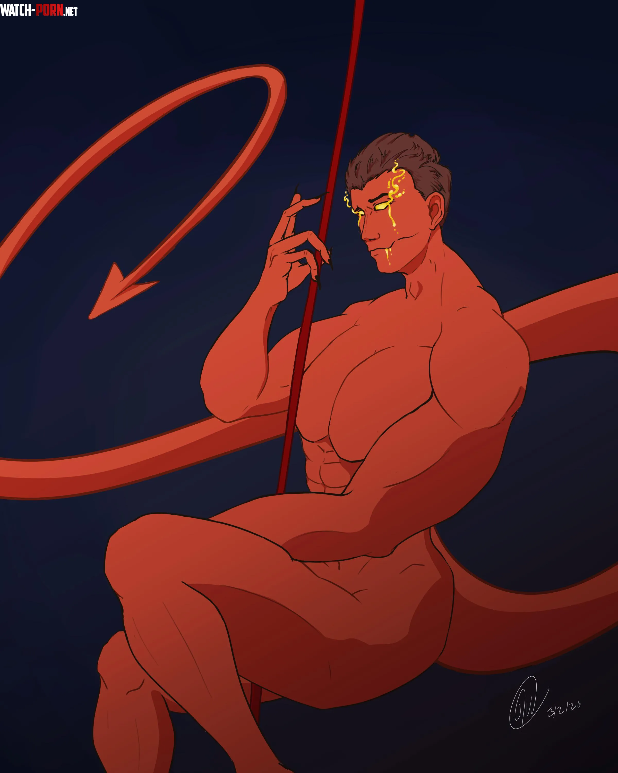 OC Demon guy I just finished working on. by GodOfCats098