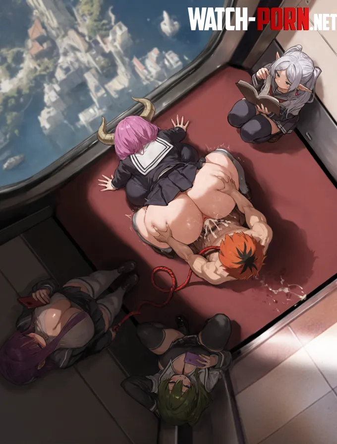 Aura, Fern, Frieren, Linie, Stark and Ubel (Alitonx) [Sousou no Frieren] by cottonpink256