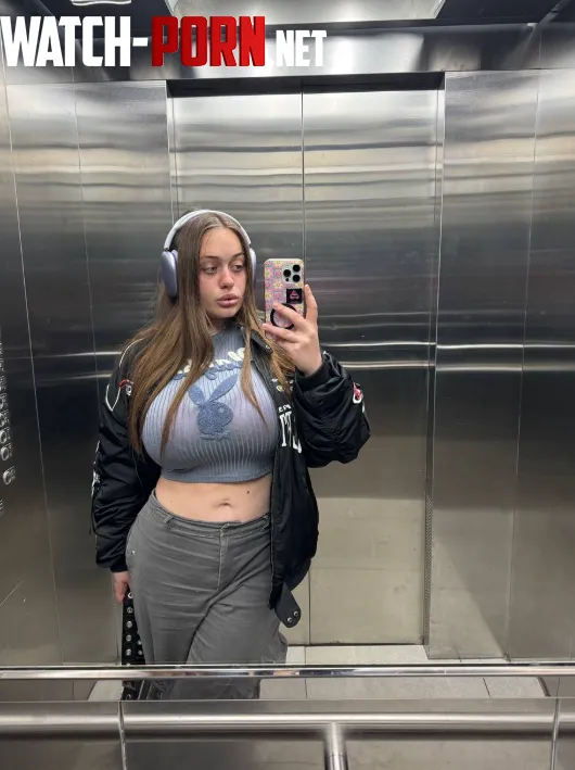 Busty in elevator by BlushRiven