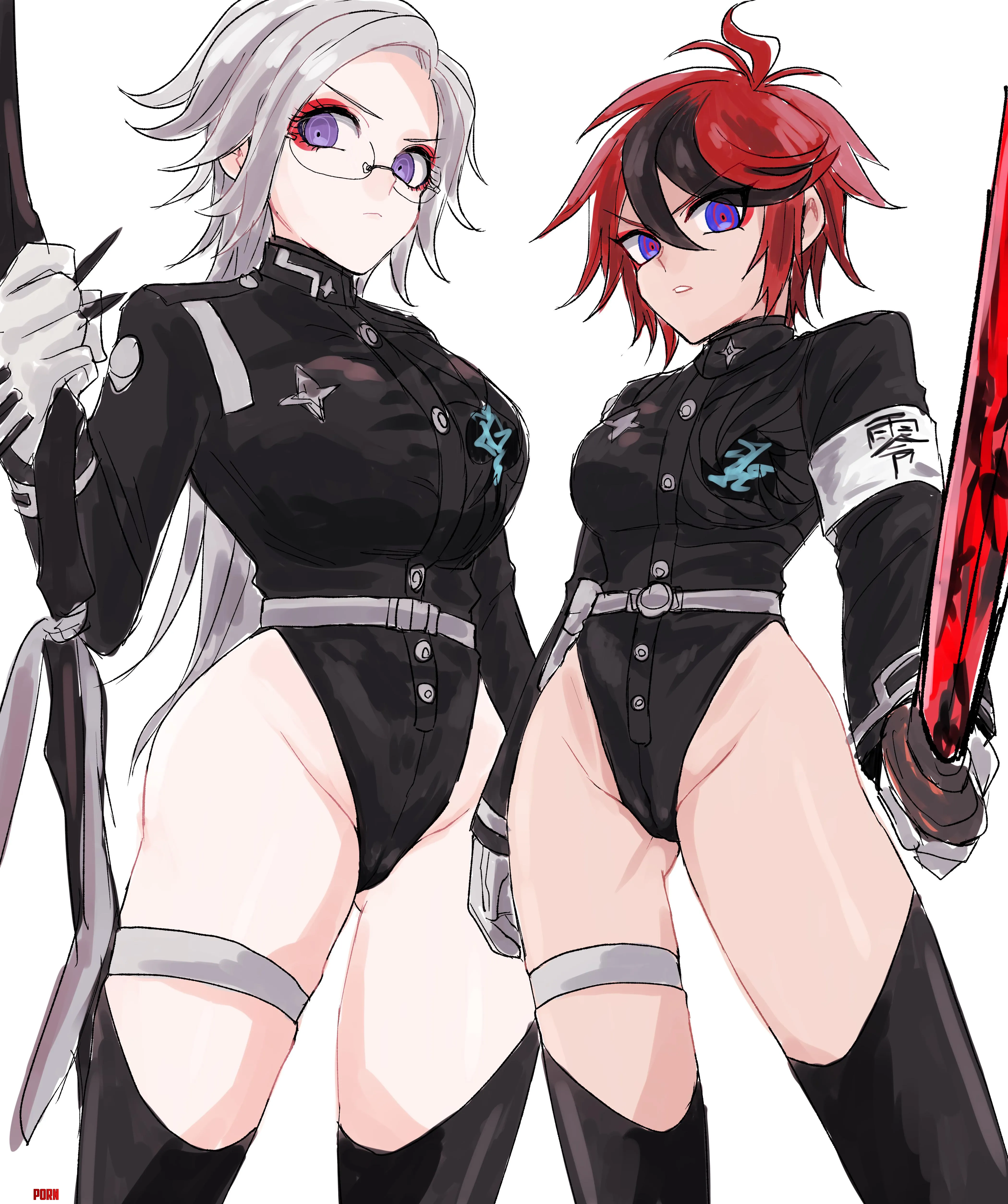 Eito and Takumi ready to fight [The Hundred Line] (かわち) by MartyrOfDespair