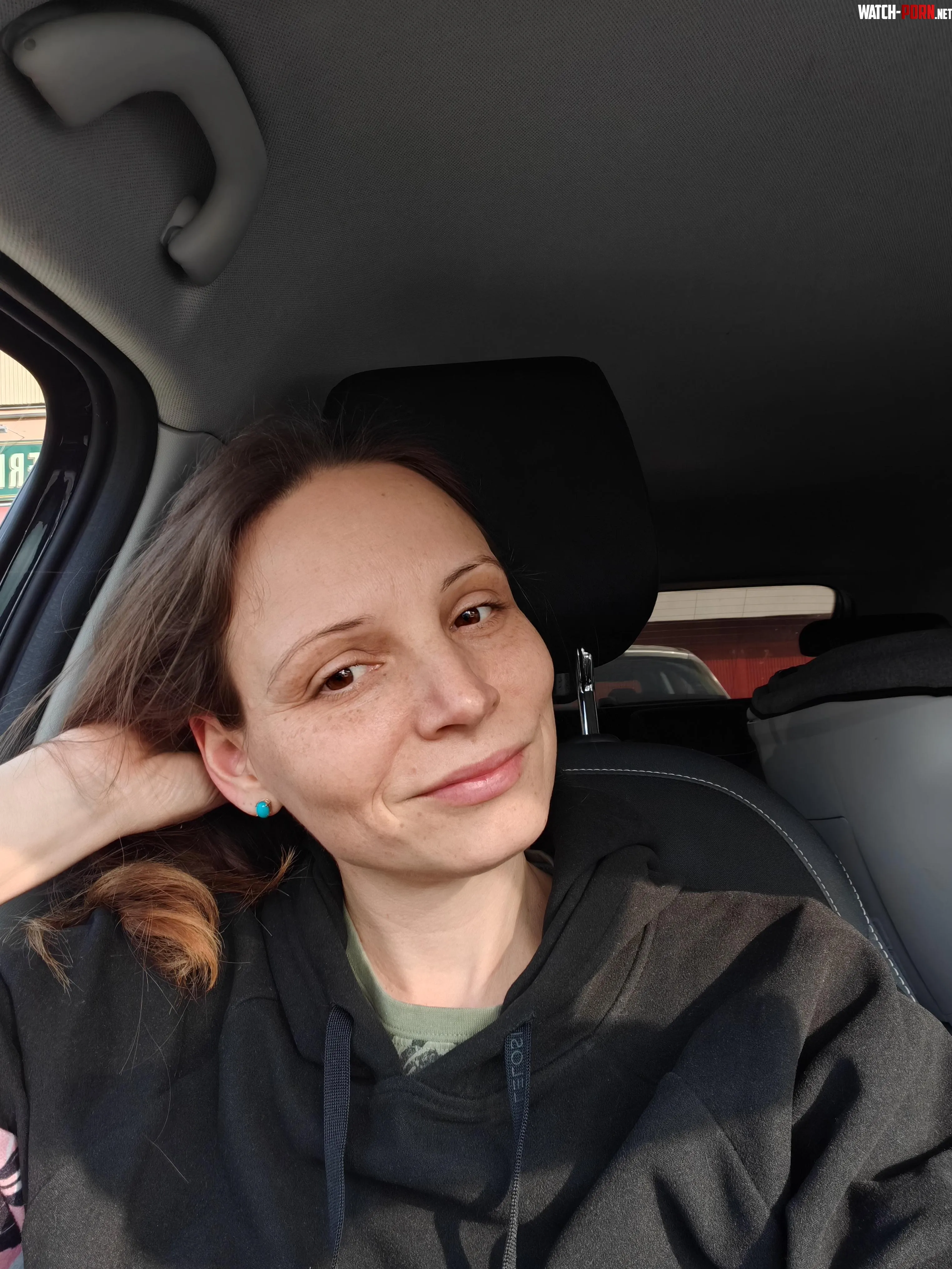 Just a quick car selfie while waiting by LauraSimonova