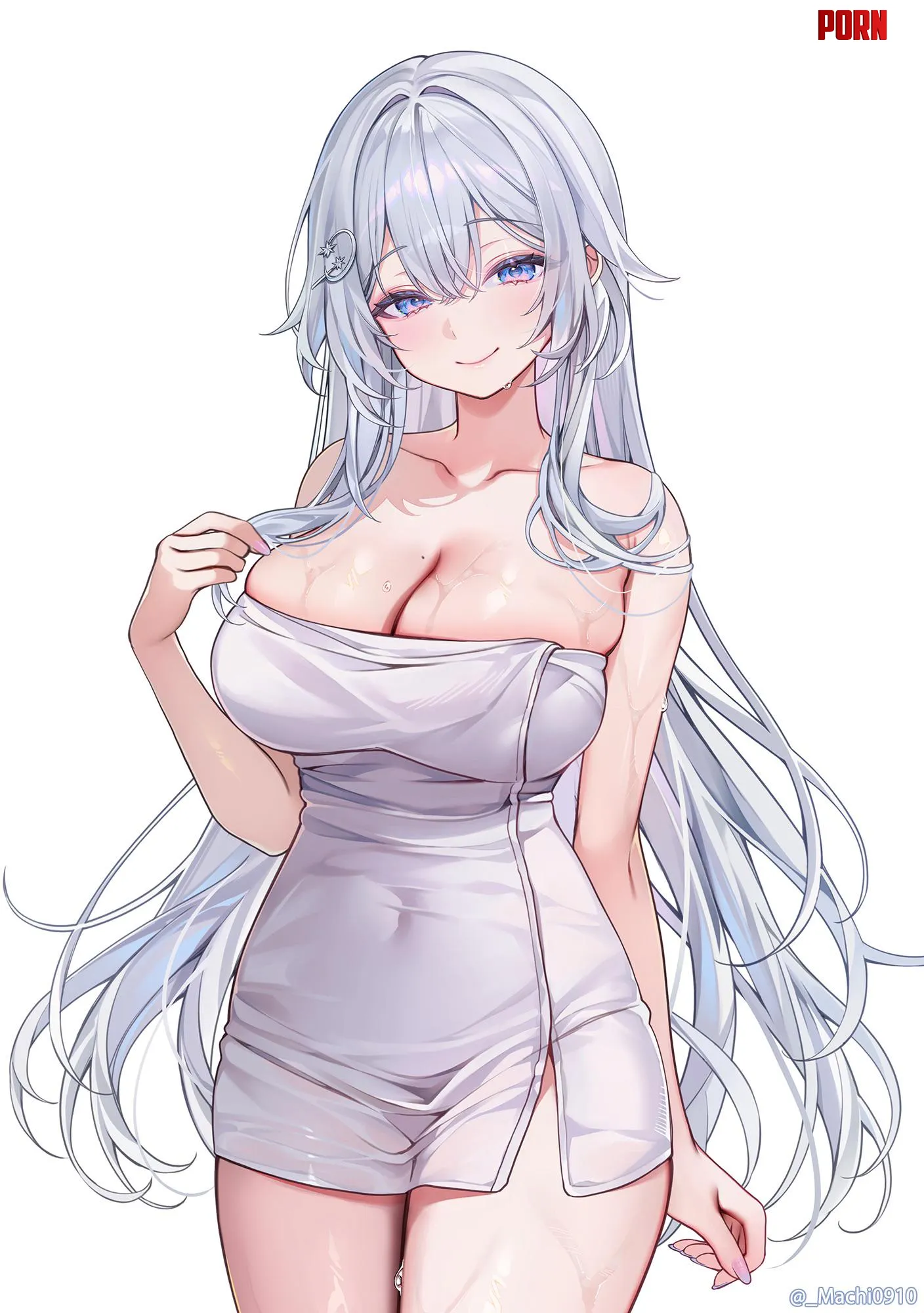 Machi in Bathrobe (Machi) [Original] by Silent_Steak_9540