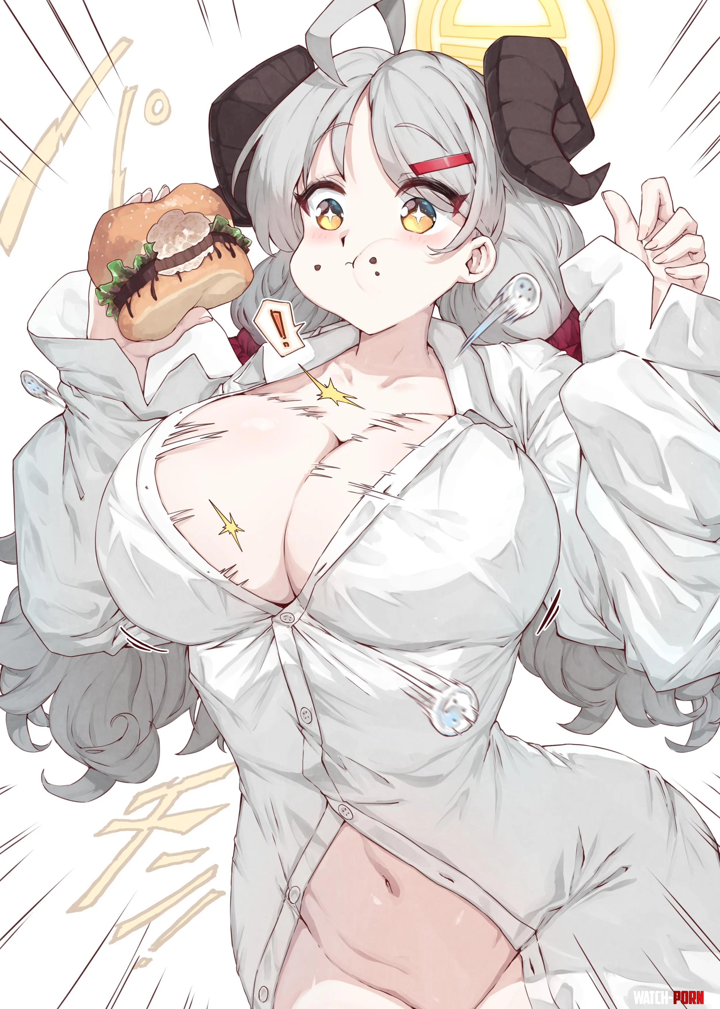 Izumi's buttons coming off [Blue Archive] by LafterMastr