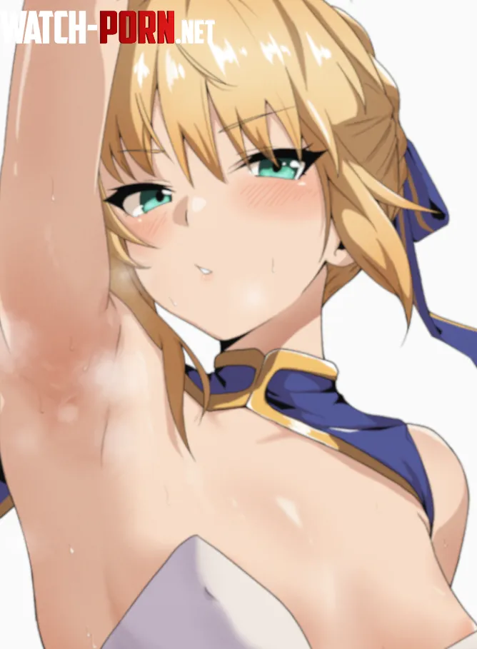 Saber's flexing the armpit [Fate series] (Neinlol) by coffeebreakfats