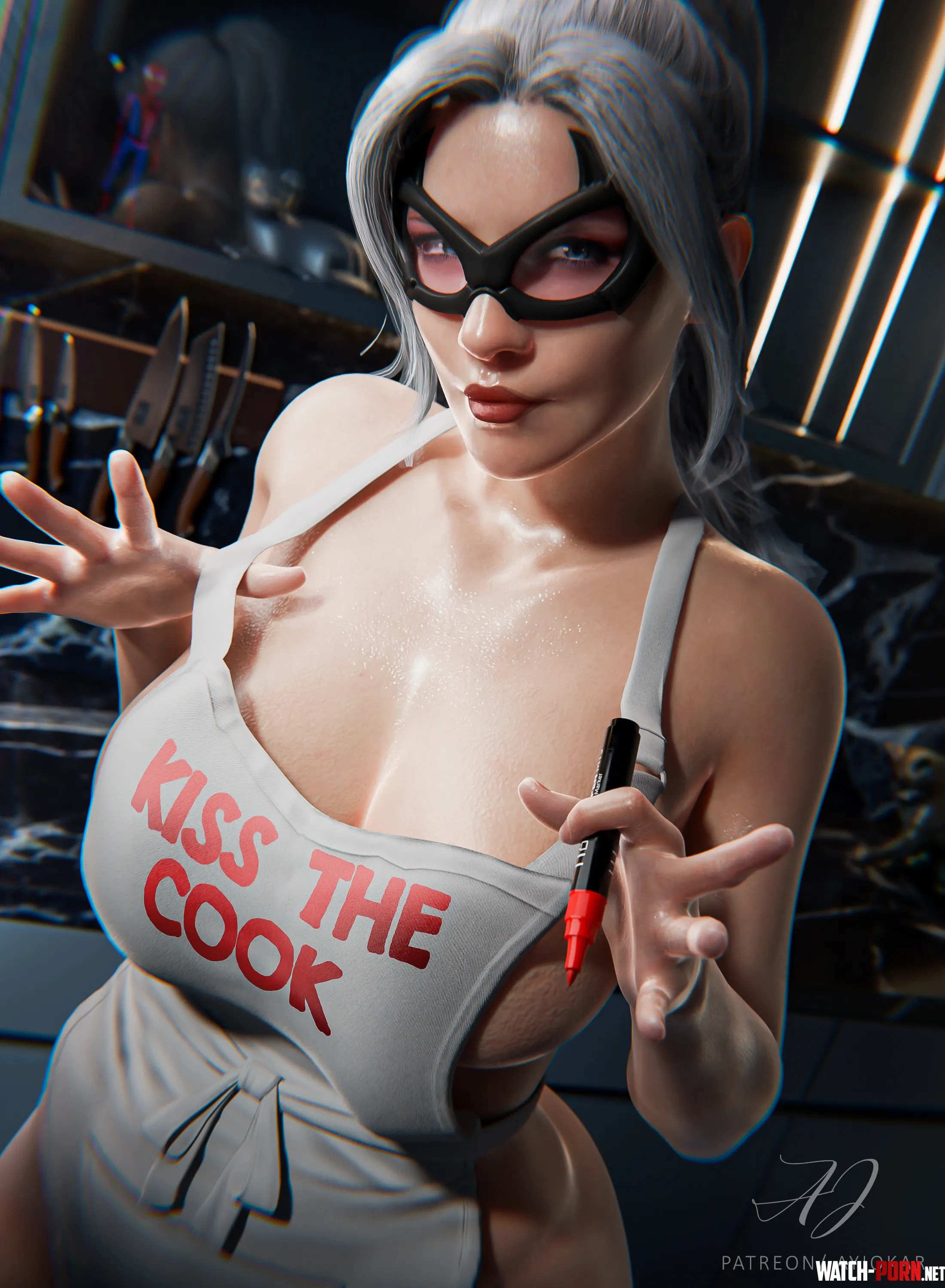 Black Cat - Chef Mode (Jokar) [Marvel] by Poke-Oji