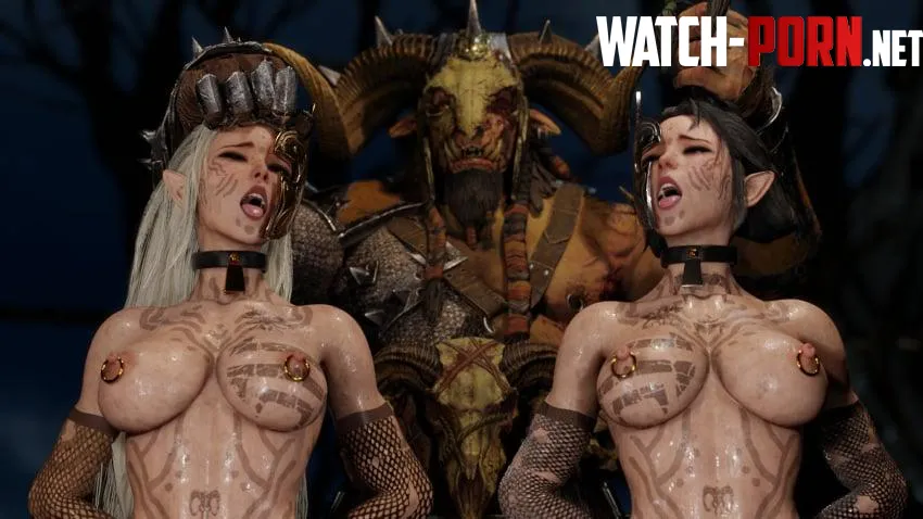 The sisters of twilight have finally met their match. The beastmen hordes have captured them, and a fate worse than death awaits. And yet, their elven cunts leak at the idea of their enslavement (soboro) by Nodicklikegirldicks