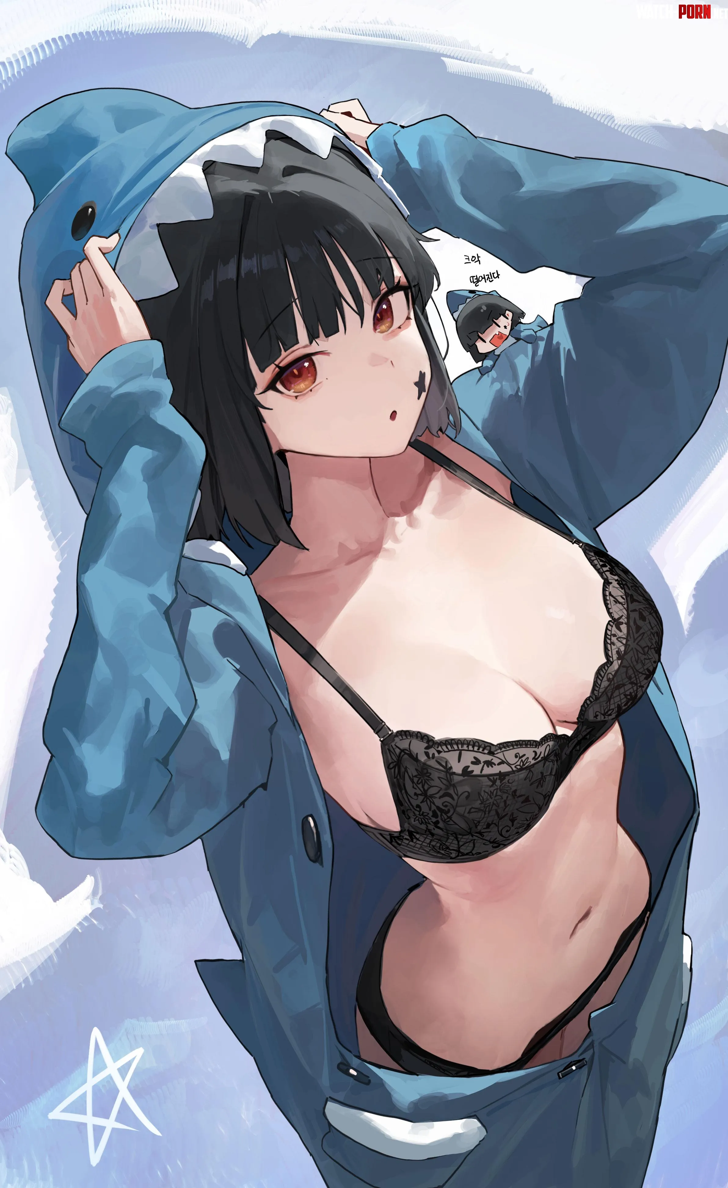 Shark Onesie [Artist's Original] by WoolsonDaSheep