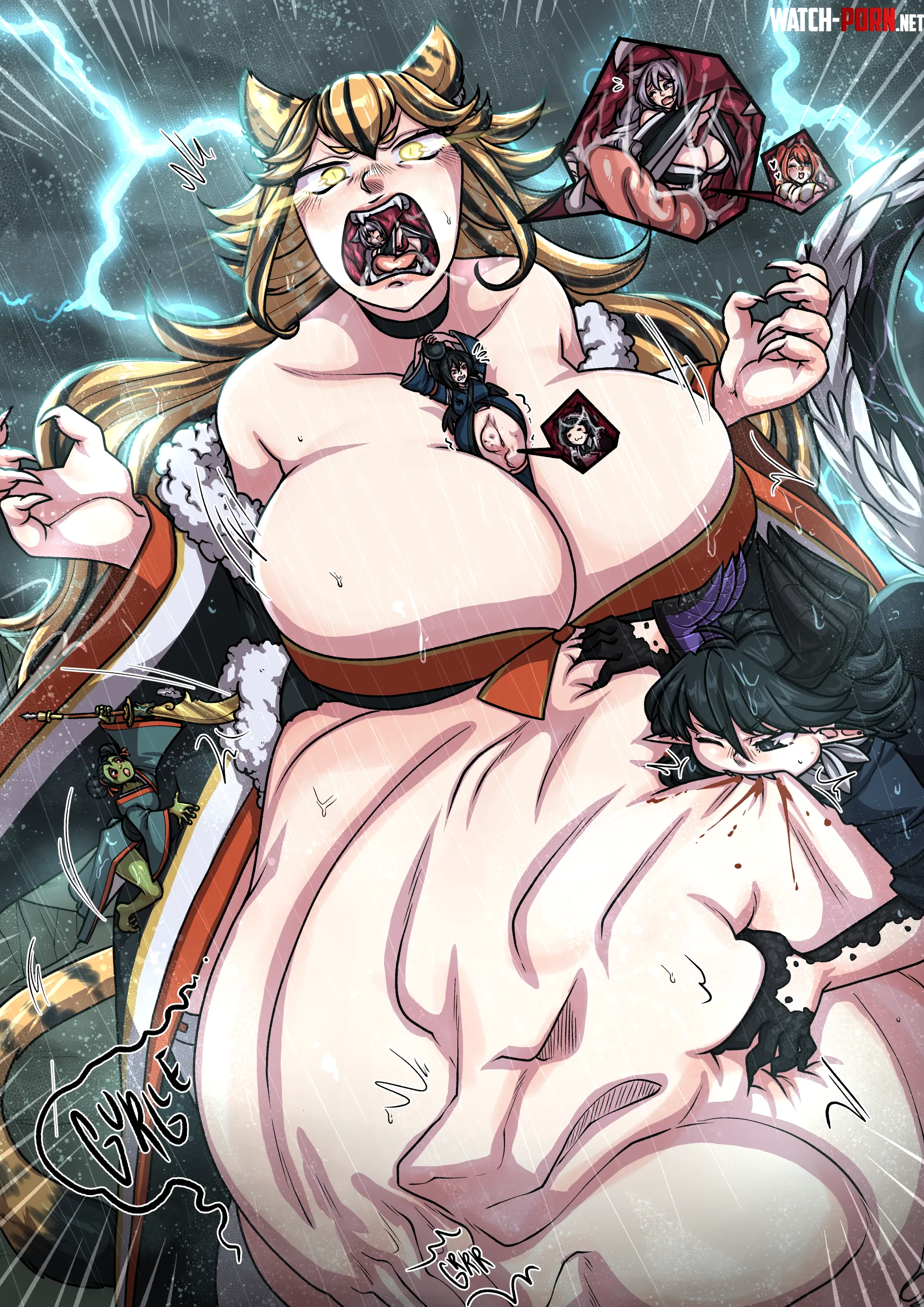 {Image} The Roaring Raitora (Female Pred, Oral Vore, Giantess | ecchipandaa) by DoubleIFunUser