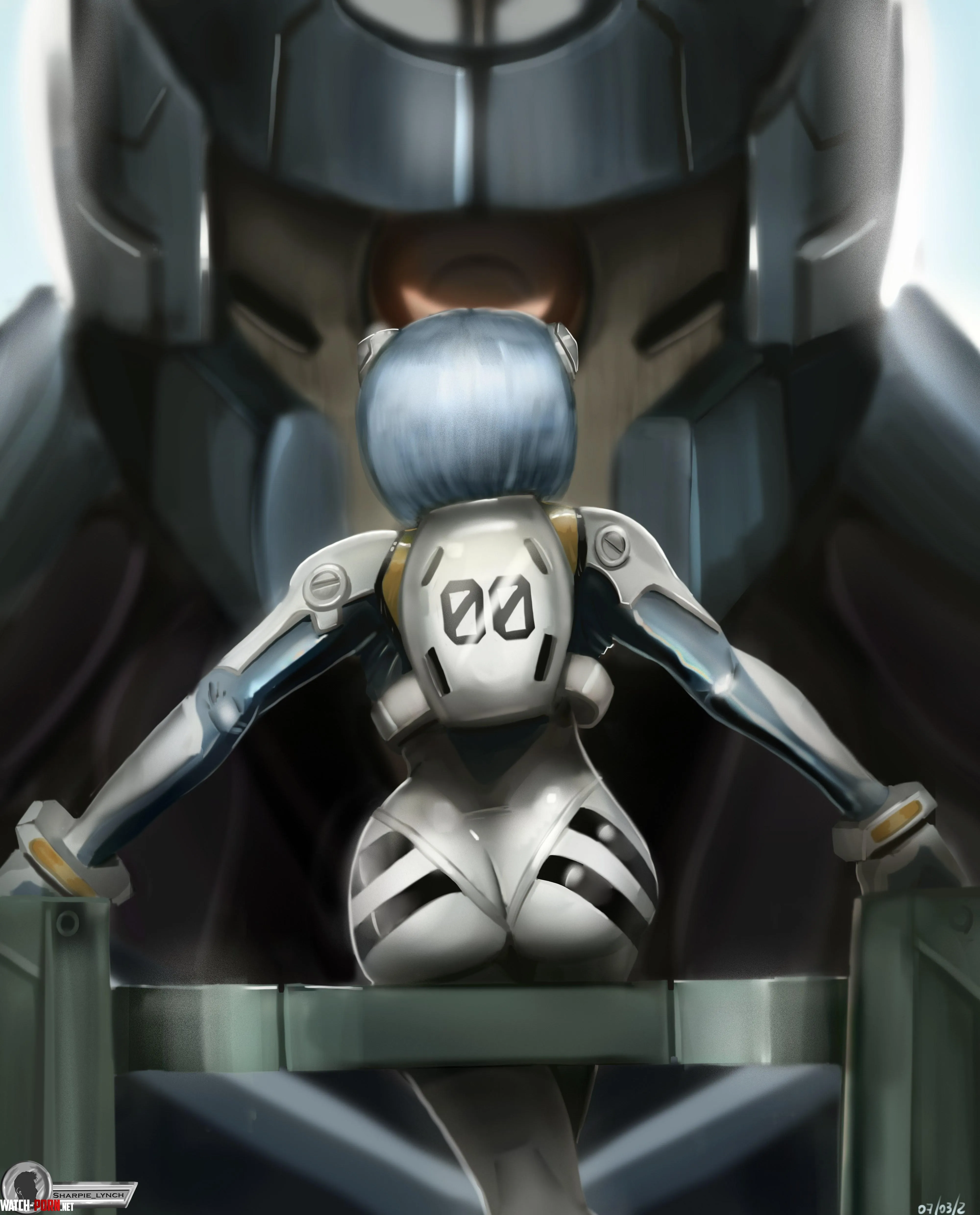 Rei and Eva 00 (By me) by sharpie_lynch