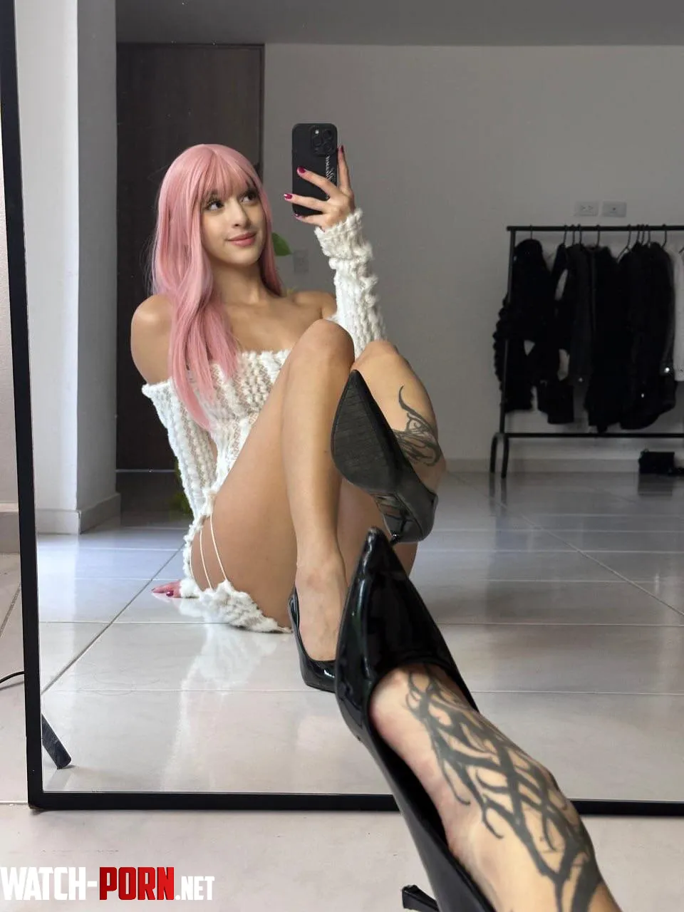 chilling in front of my mirror like this by MoonBeamMoth