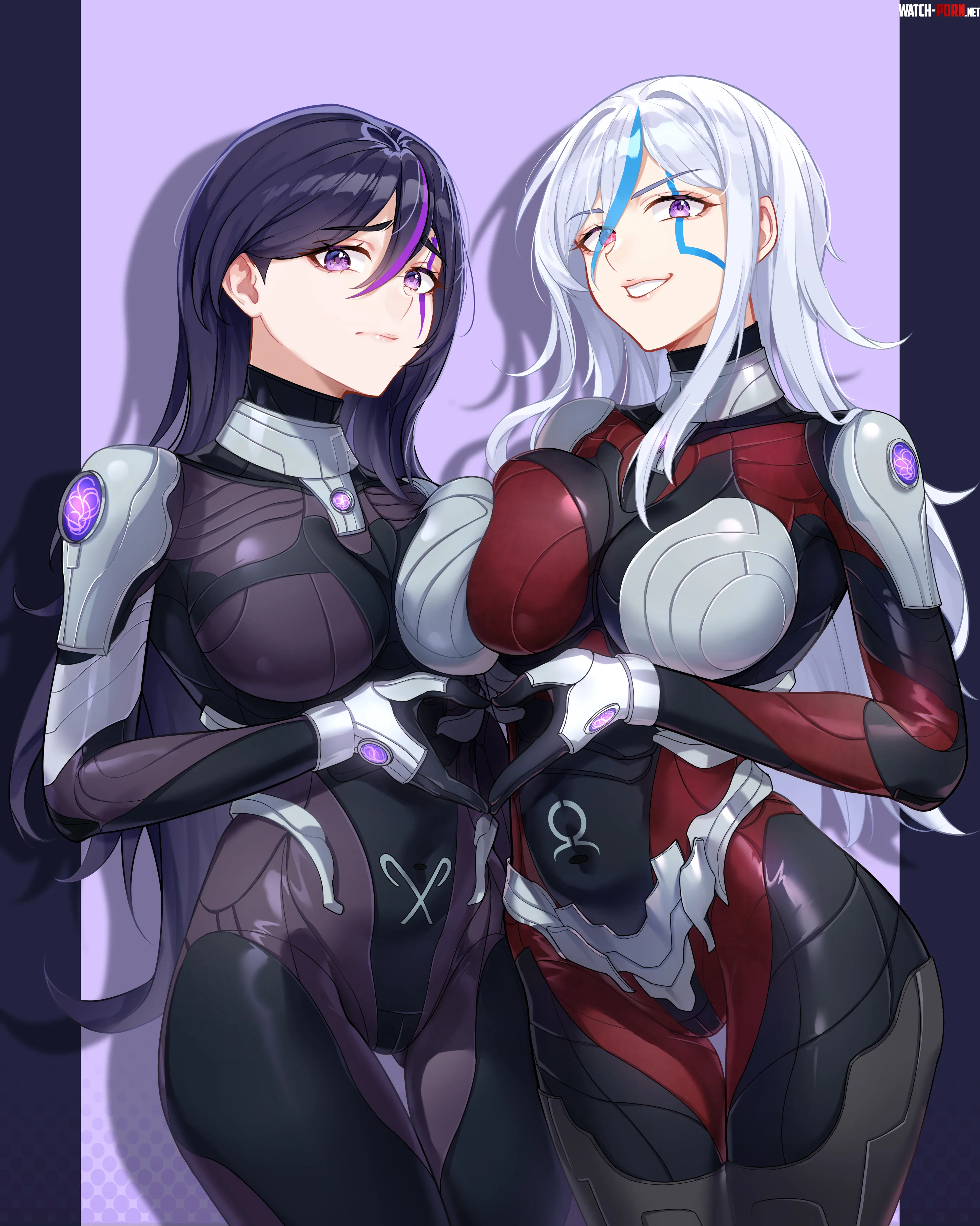 Eva and V'ehxness [The Hundred Line] (卡尔猫王) by MartyrOfDespair