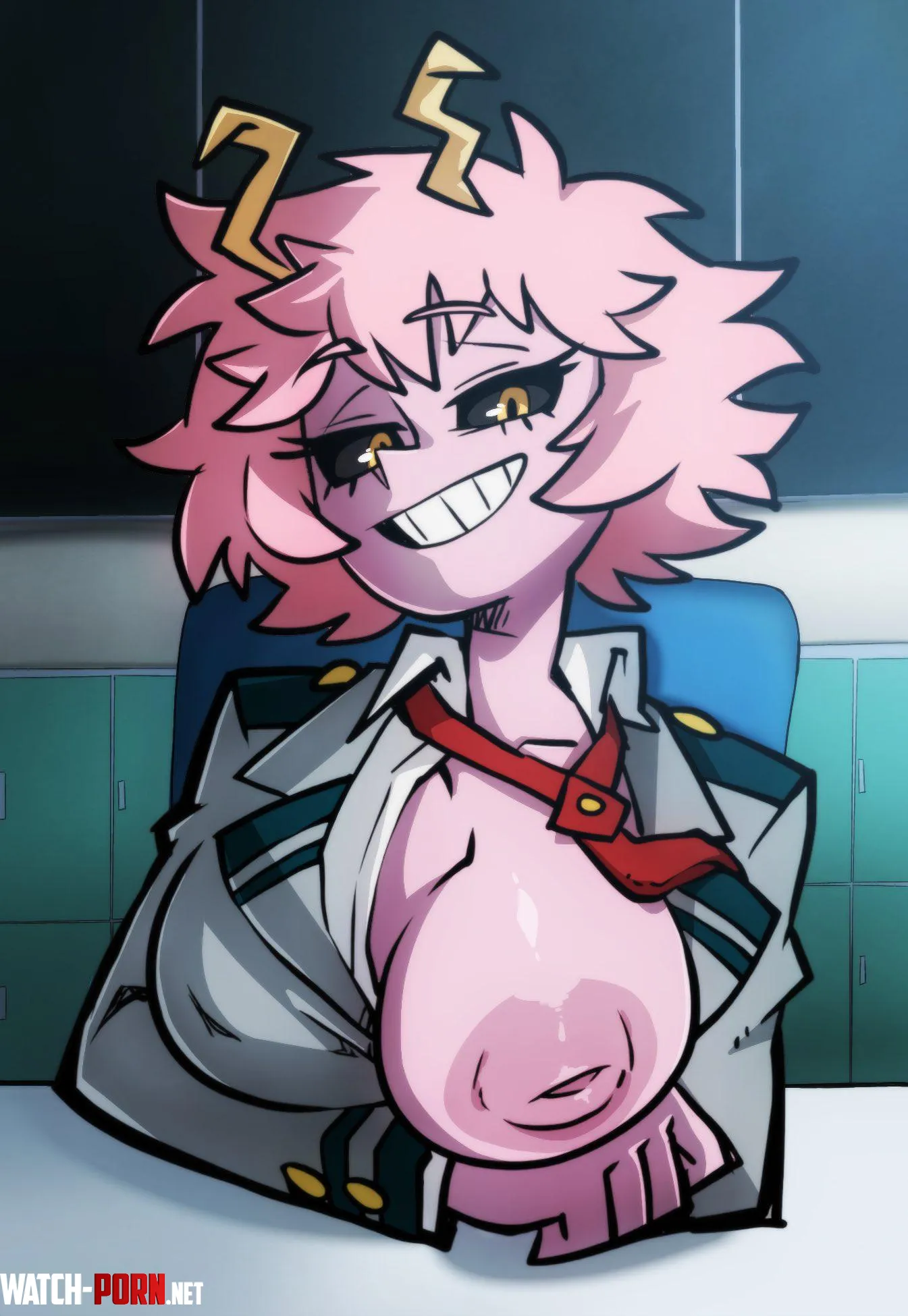 Mina doing a quick flash for being a good boy~(ParaIIaxfused) by RisingSlabMonster