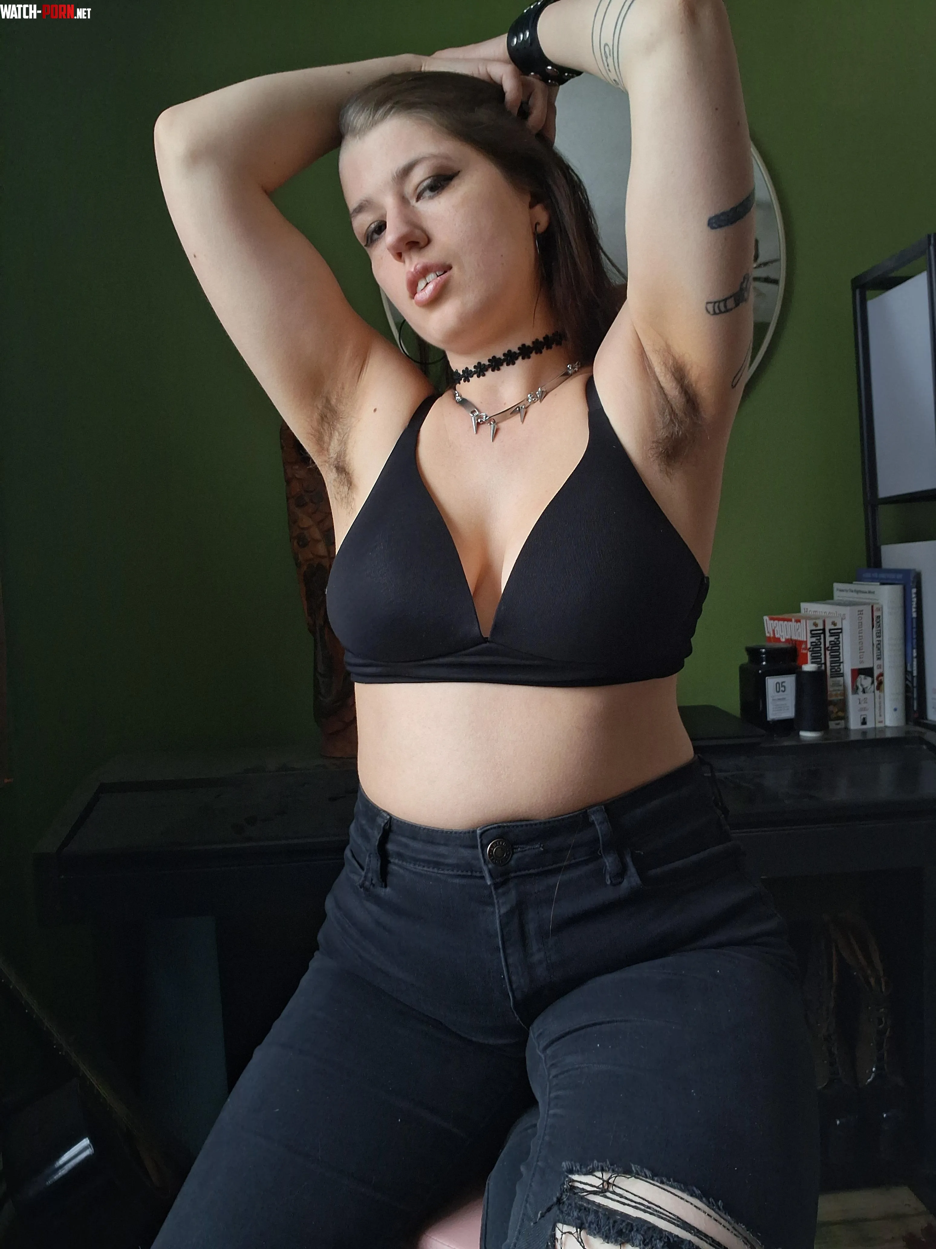 Alt girl hairy pits by inked_emma_honey