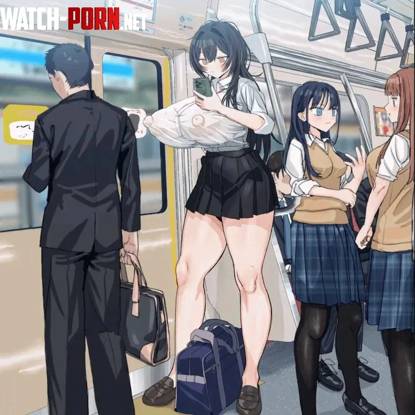 Tall girl in casual attire on the train by Snoo_90710