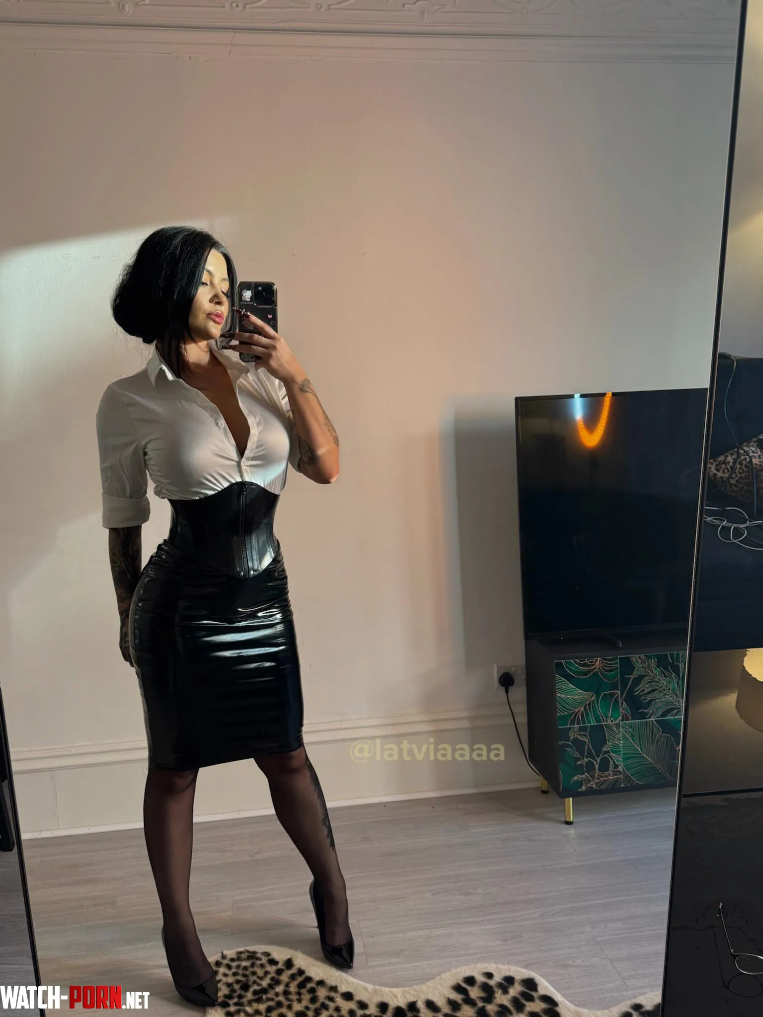 is there a reason you keep staring at my shiny skirt? by latviaaaa6