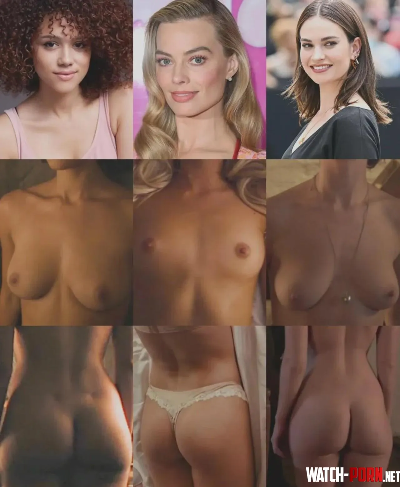 Nathalie Emmanuel, Margot Robbie and Lily James by No_Director_1