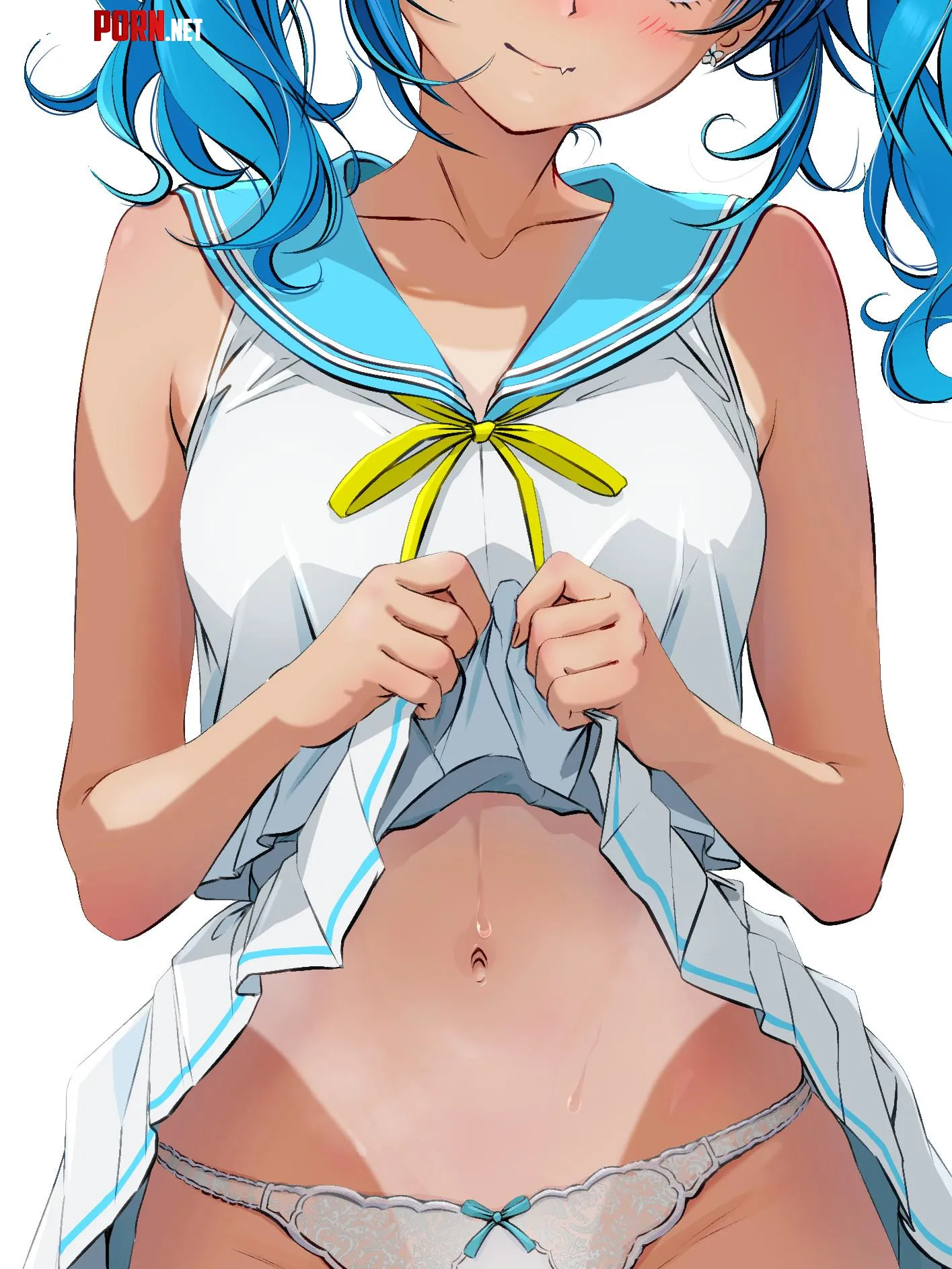 Showing Off Her Tummy [Original] by A_MASSIVE_PERVERT