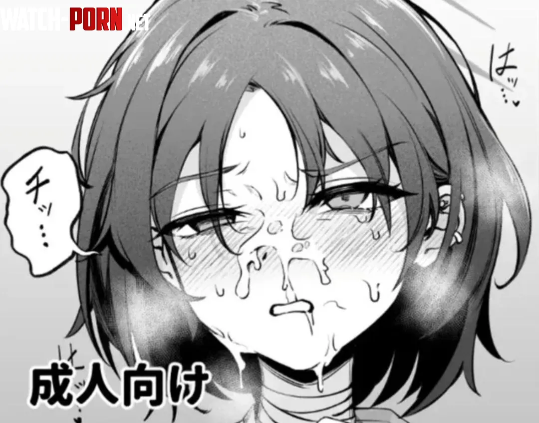 Lf Mono Source: 1girl, short hair, sfx, foreign text, sweat, hair between eyes, blush, earrings, facial, frown, bandages by saheel007