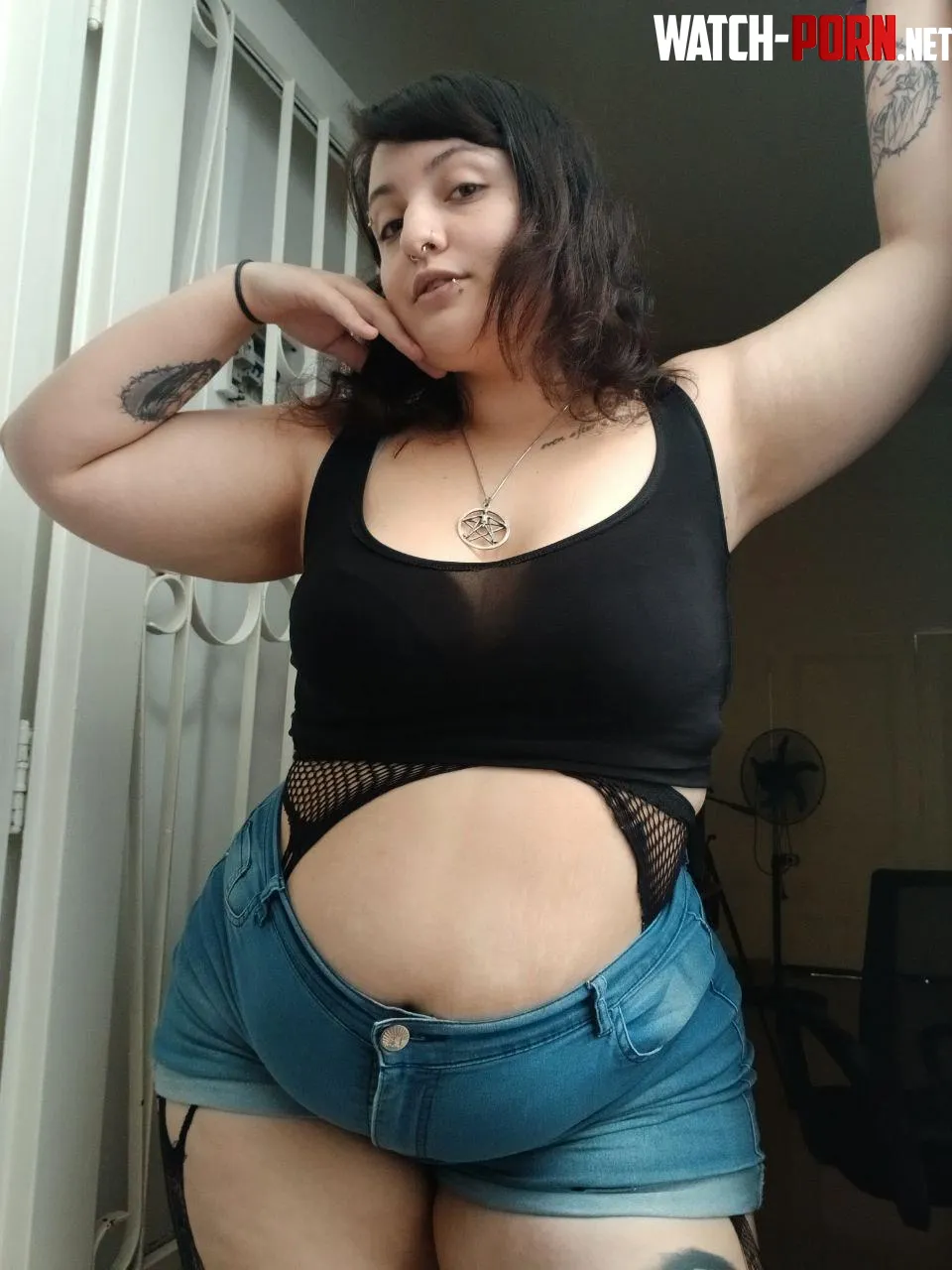 These shorts are no longer so tight (because I stretched them out, making them fat) by SweetyBelu