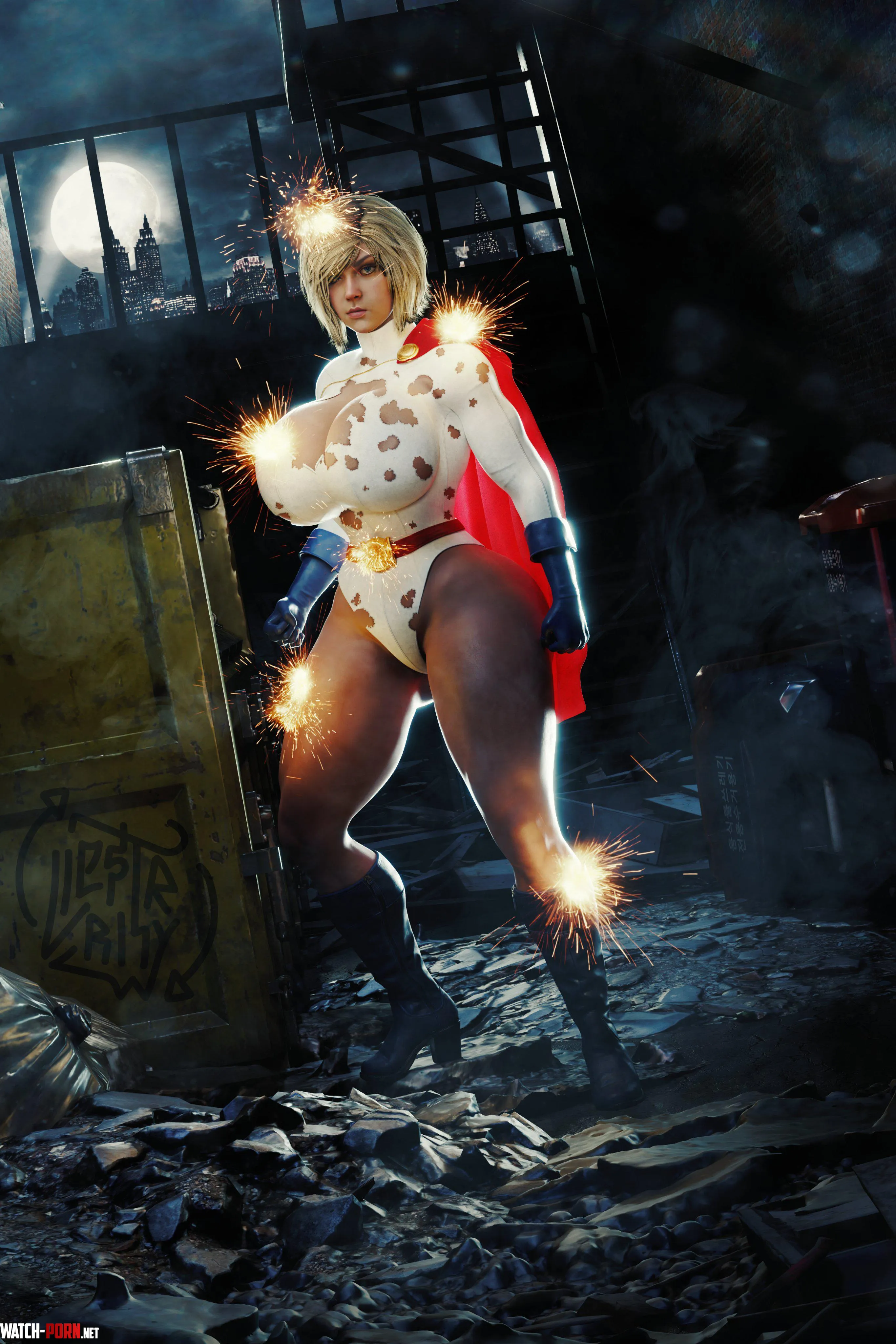 Power Girl in Action (Rhyw) [DC] by __X69X__