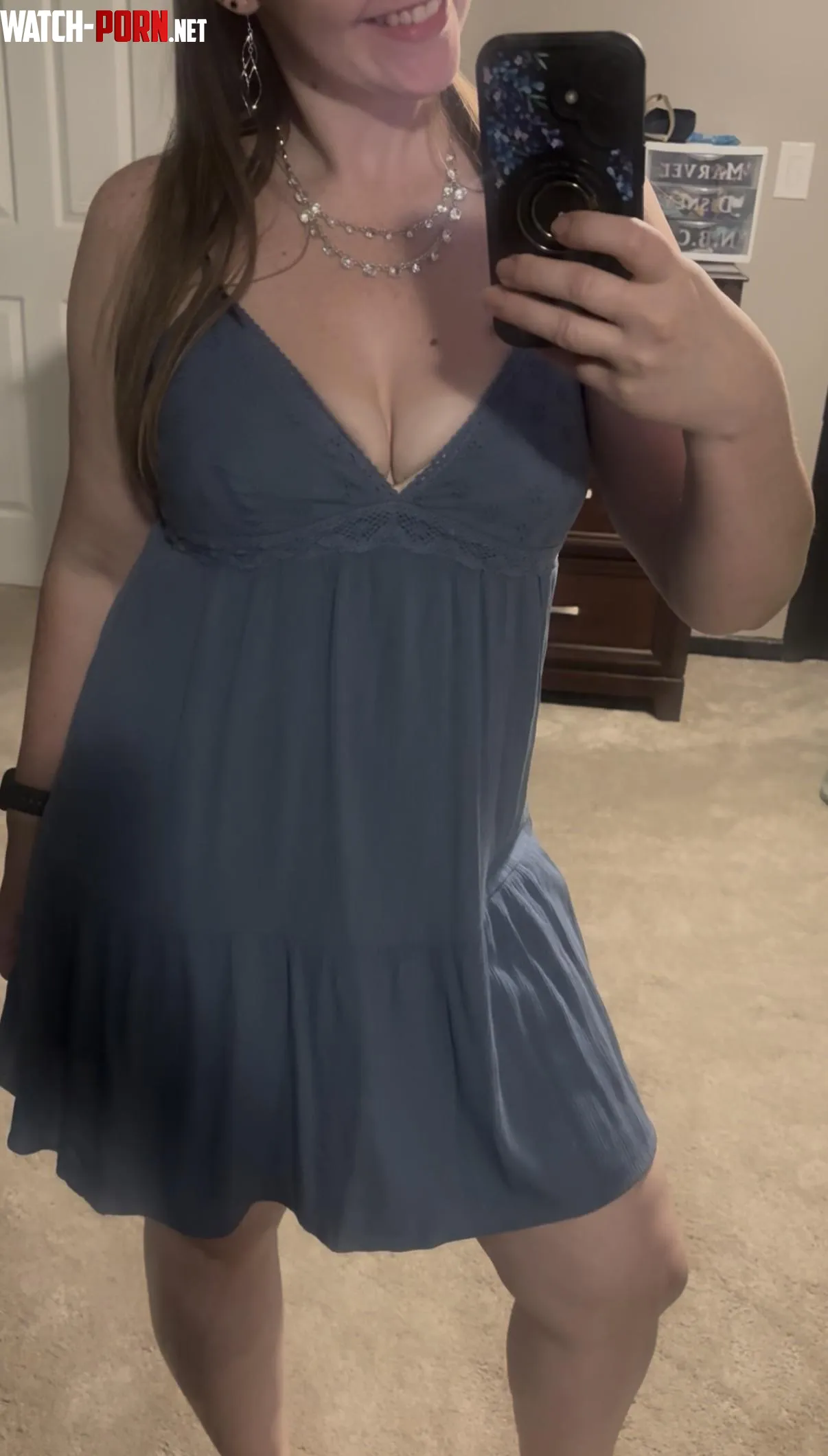 Doing it up with jewelry and a cute dress! by preg_mom_of_twins