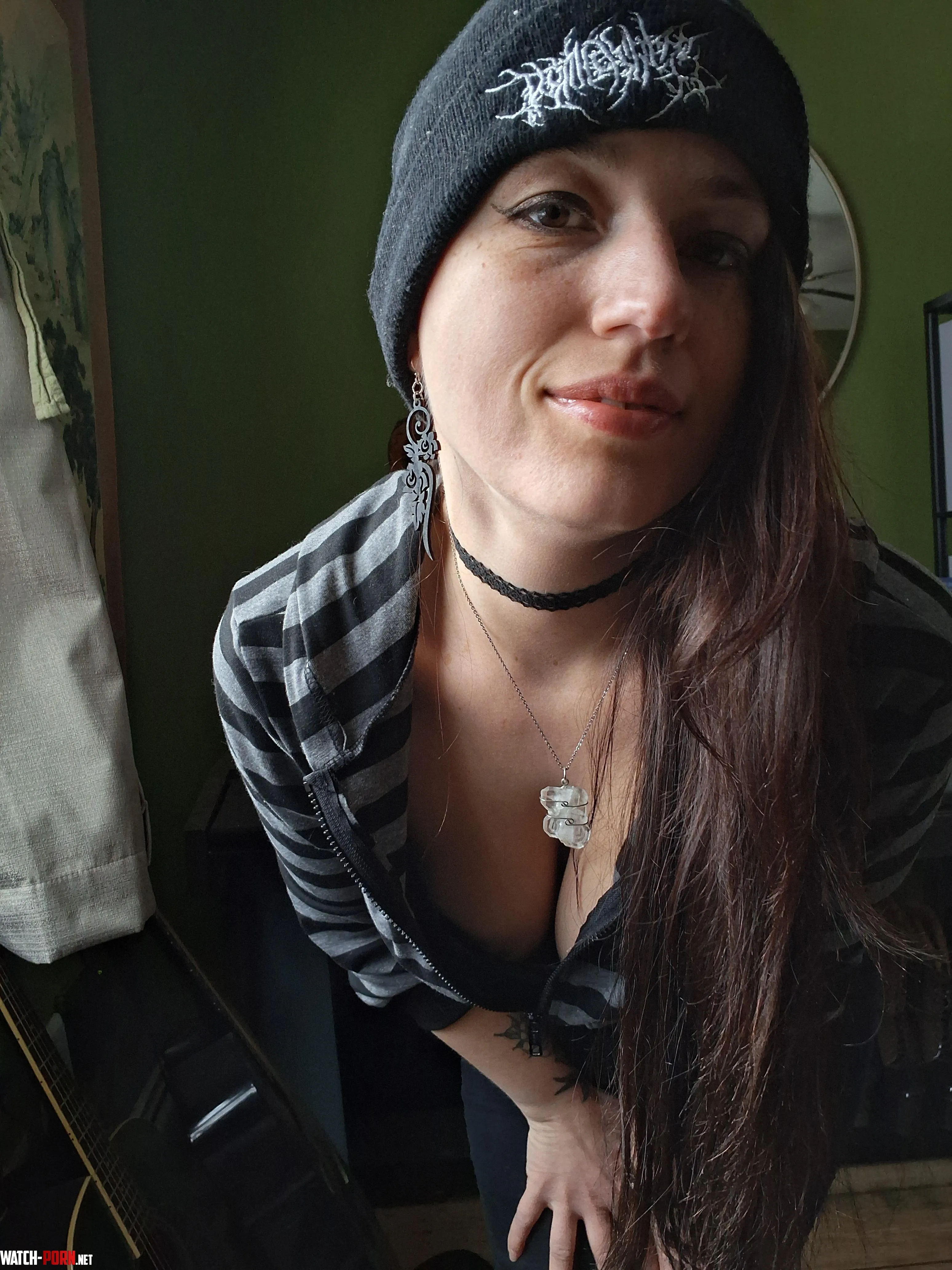 Pretty alt girl cleavage by inked_emma_honey