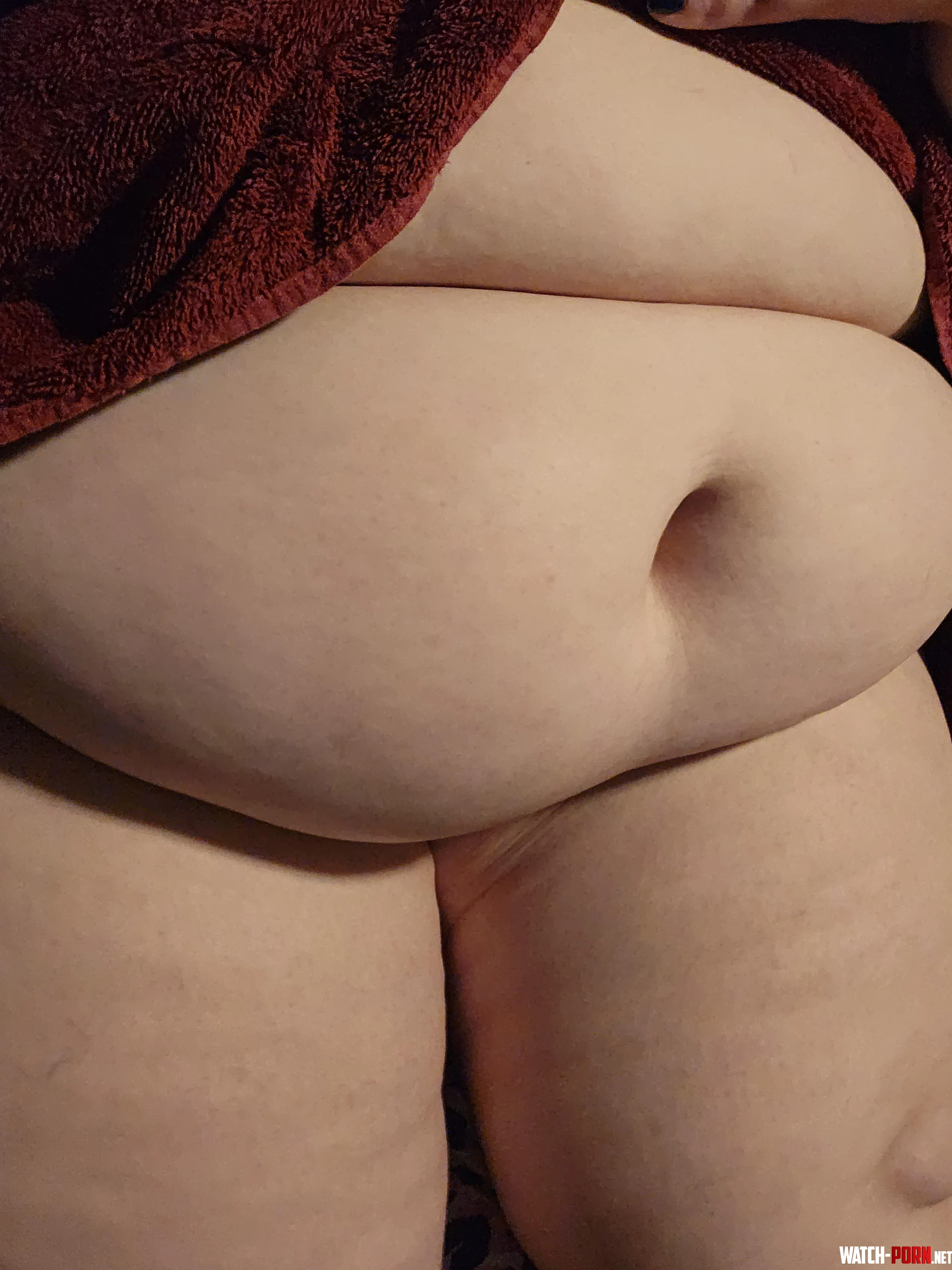 After shower showing off my tummy by PersonalTrash5556