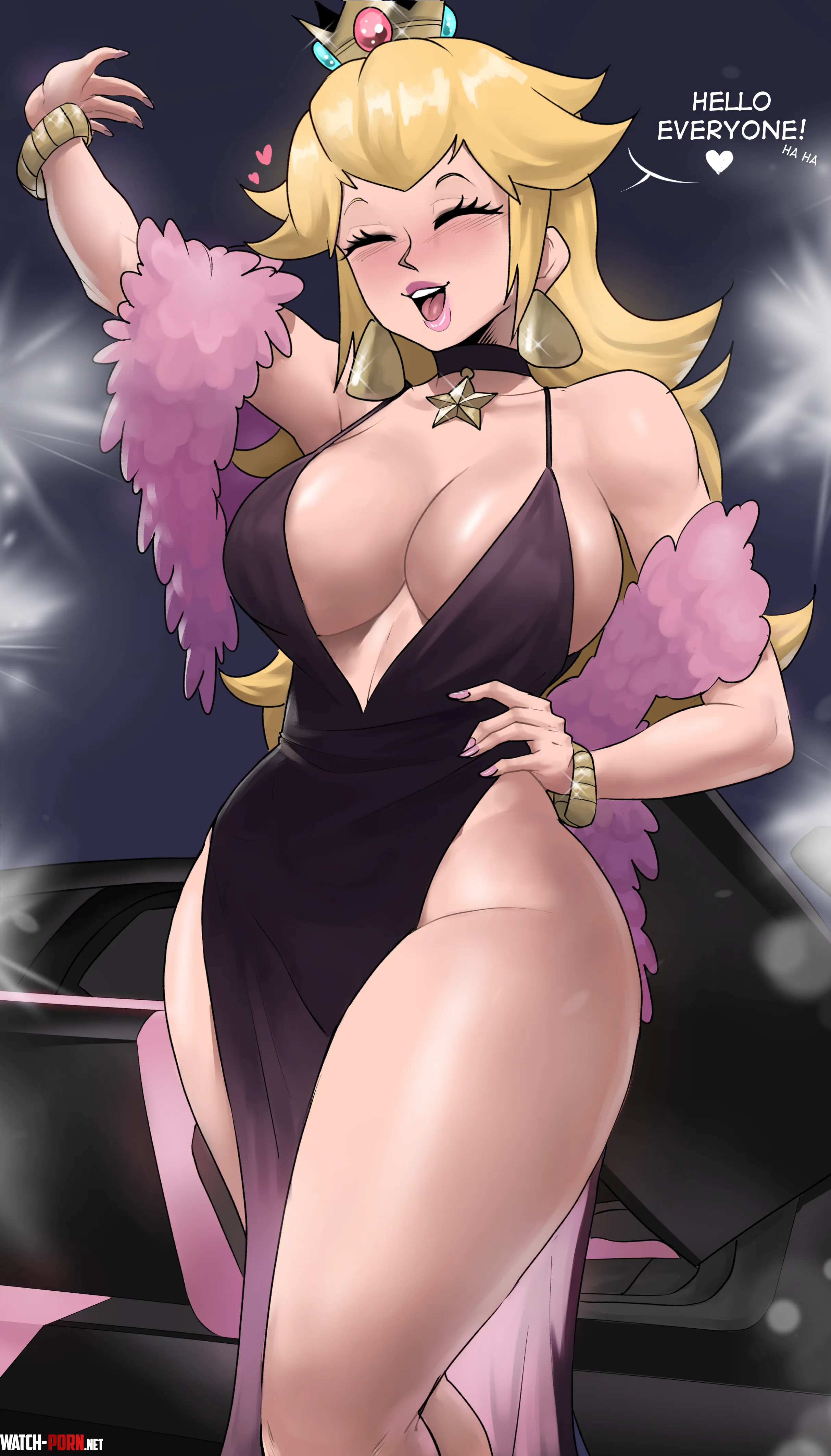 Princess Peach wearing a revealing dress [mario brothers] (echosaber) by Terran117