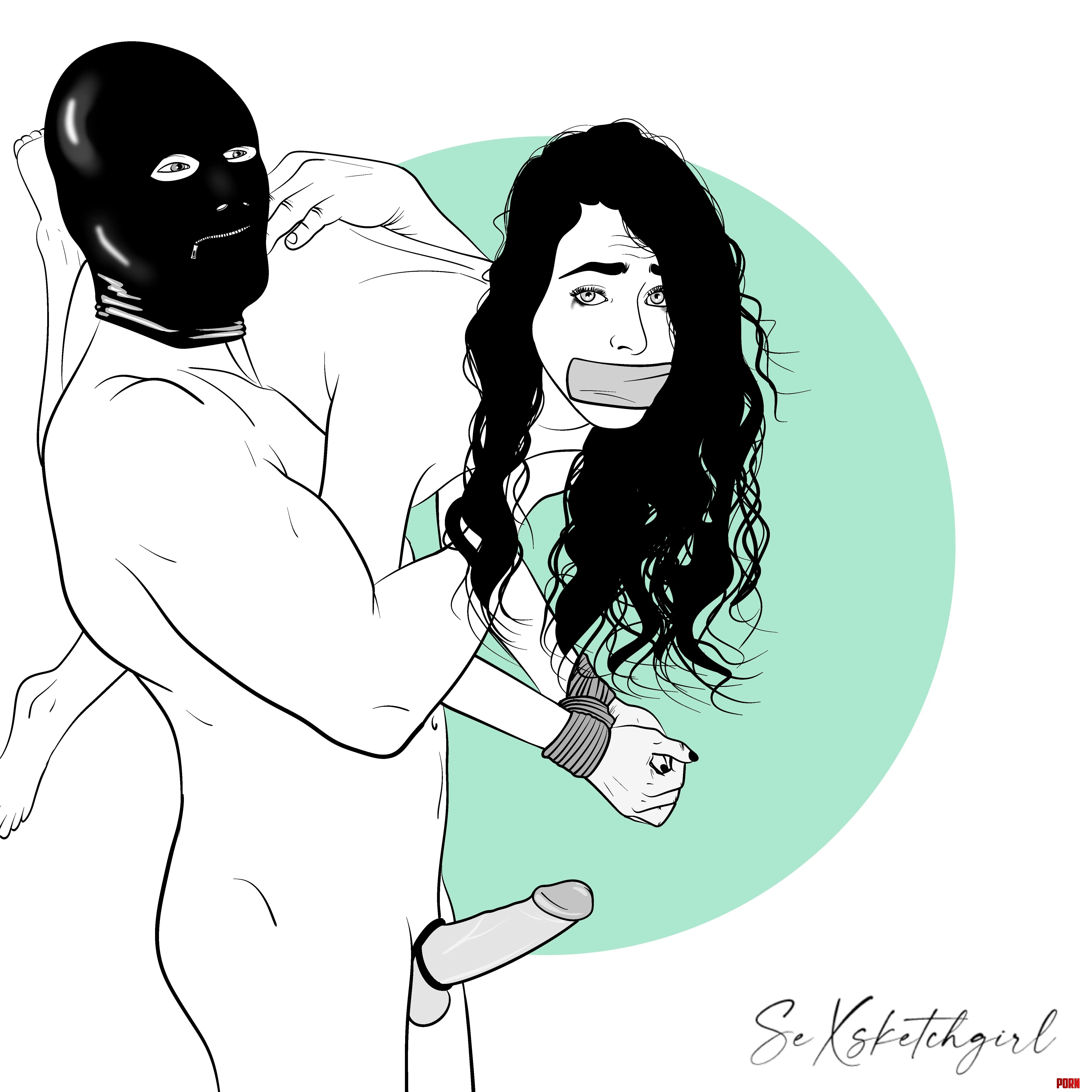 Tape gagged (by Sexsketchgirl) by New-Sexsketchgirl