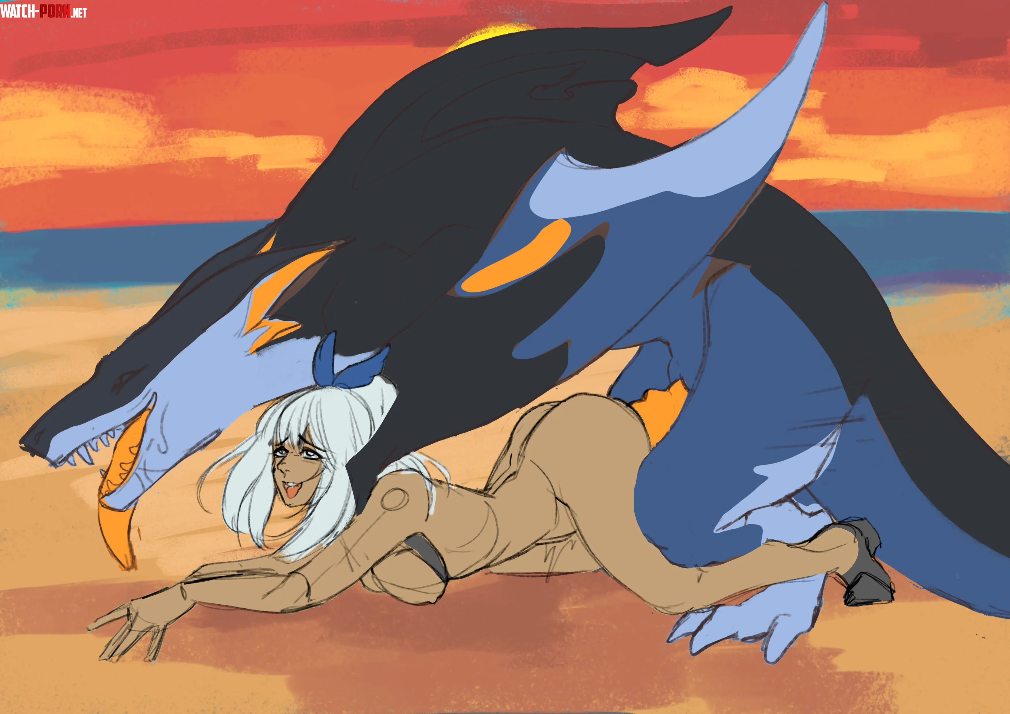 Mualani x Koholasaur WiP [Genshin Impact] (OC) by PsychologicalFun5743