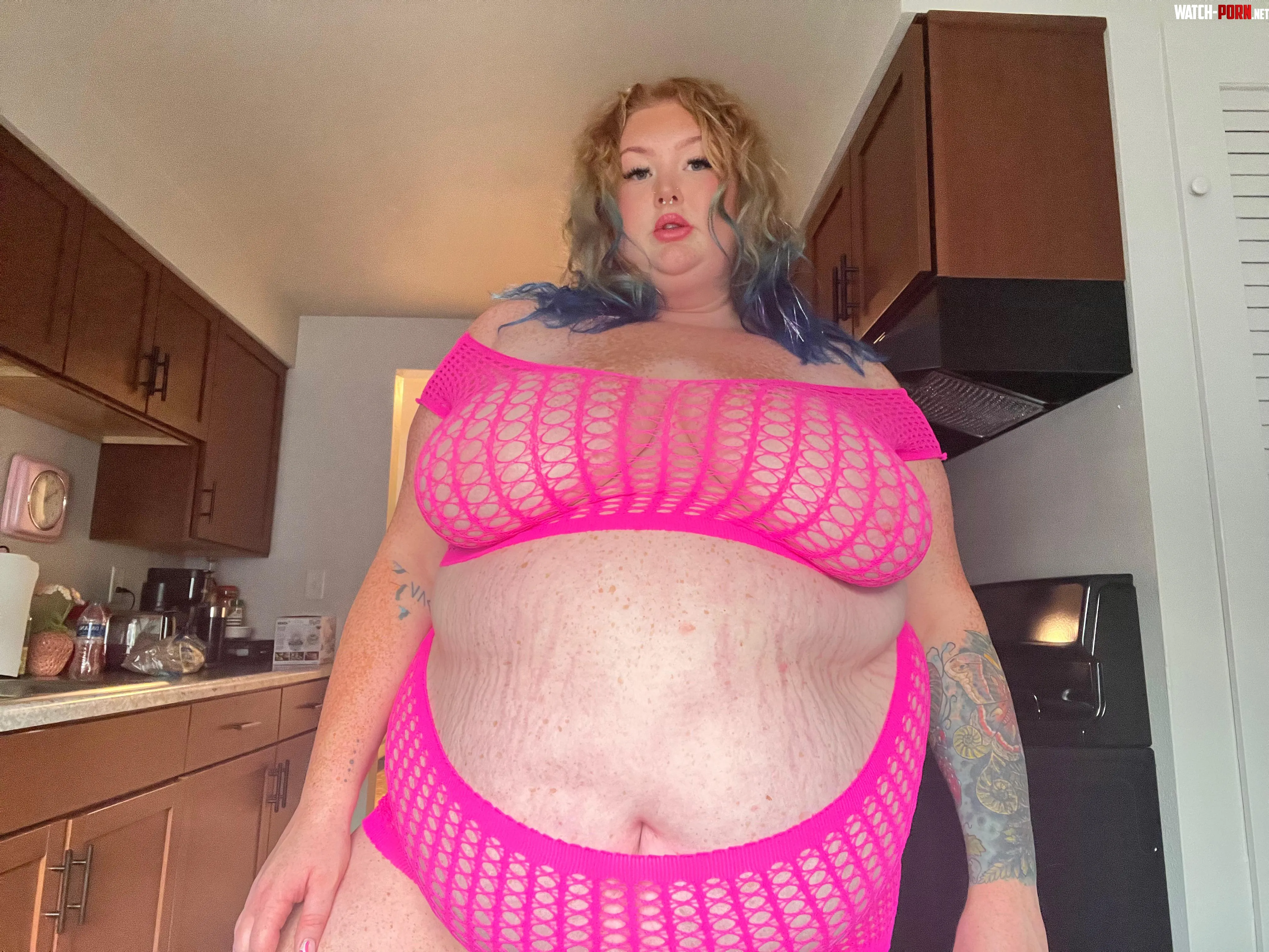 stretch marks on a big soft belly>>> by kaitfreckles97