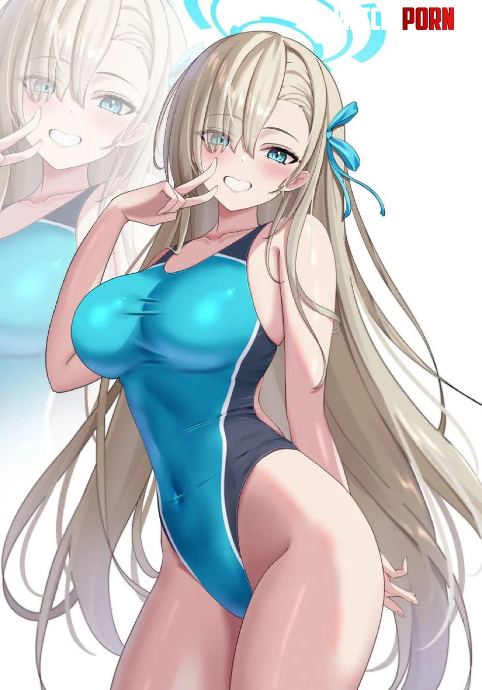 Asuna in competition swimsuit by konosubak