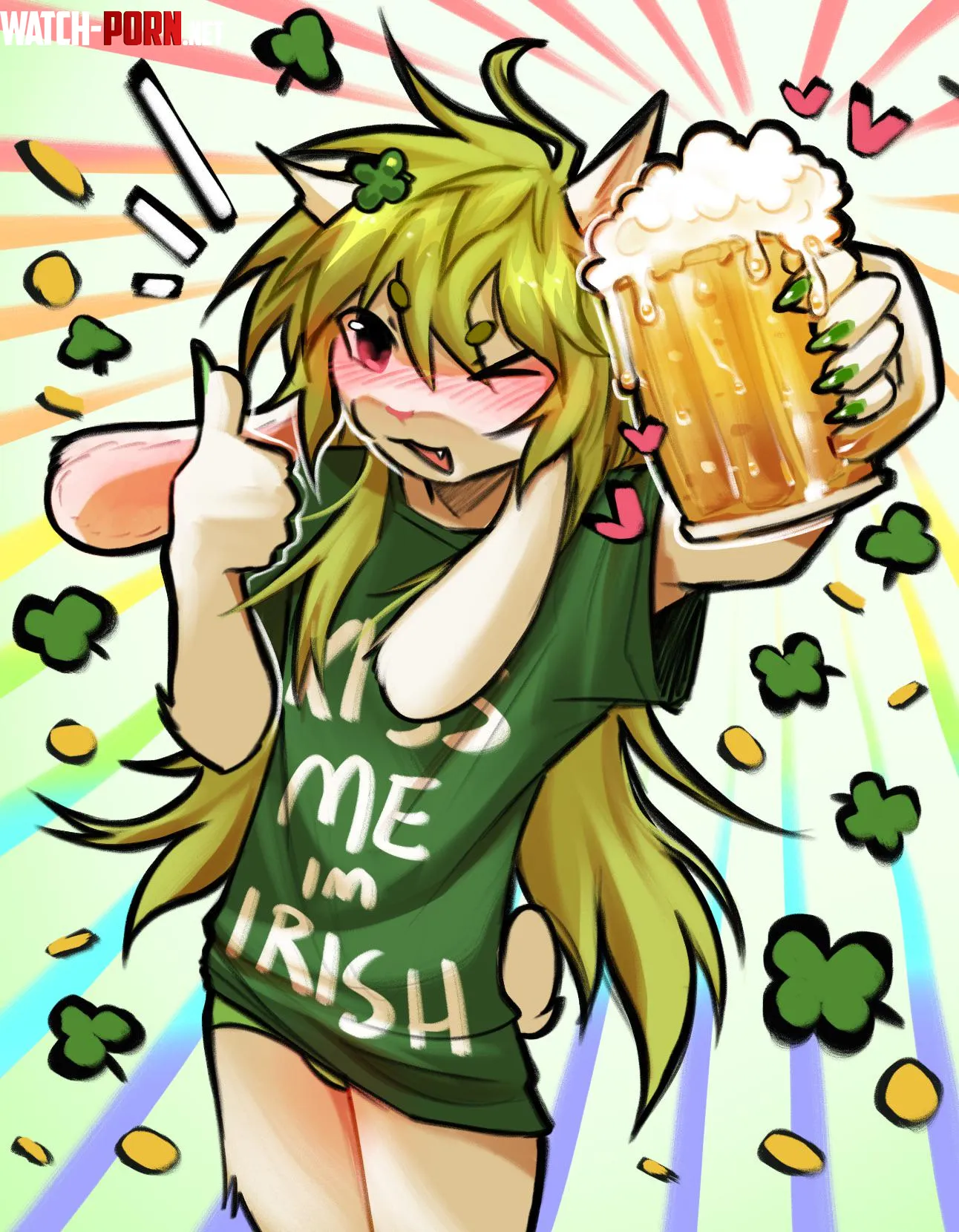 [Q] cake is excited for st patrick’s day :3 (art by me!) by dognightmare6