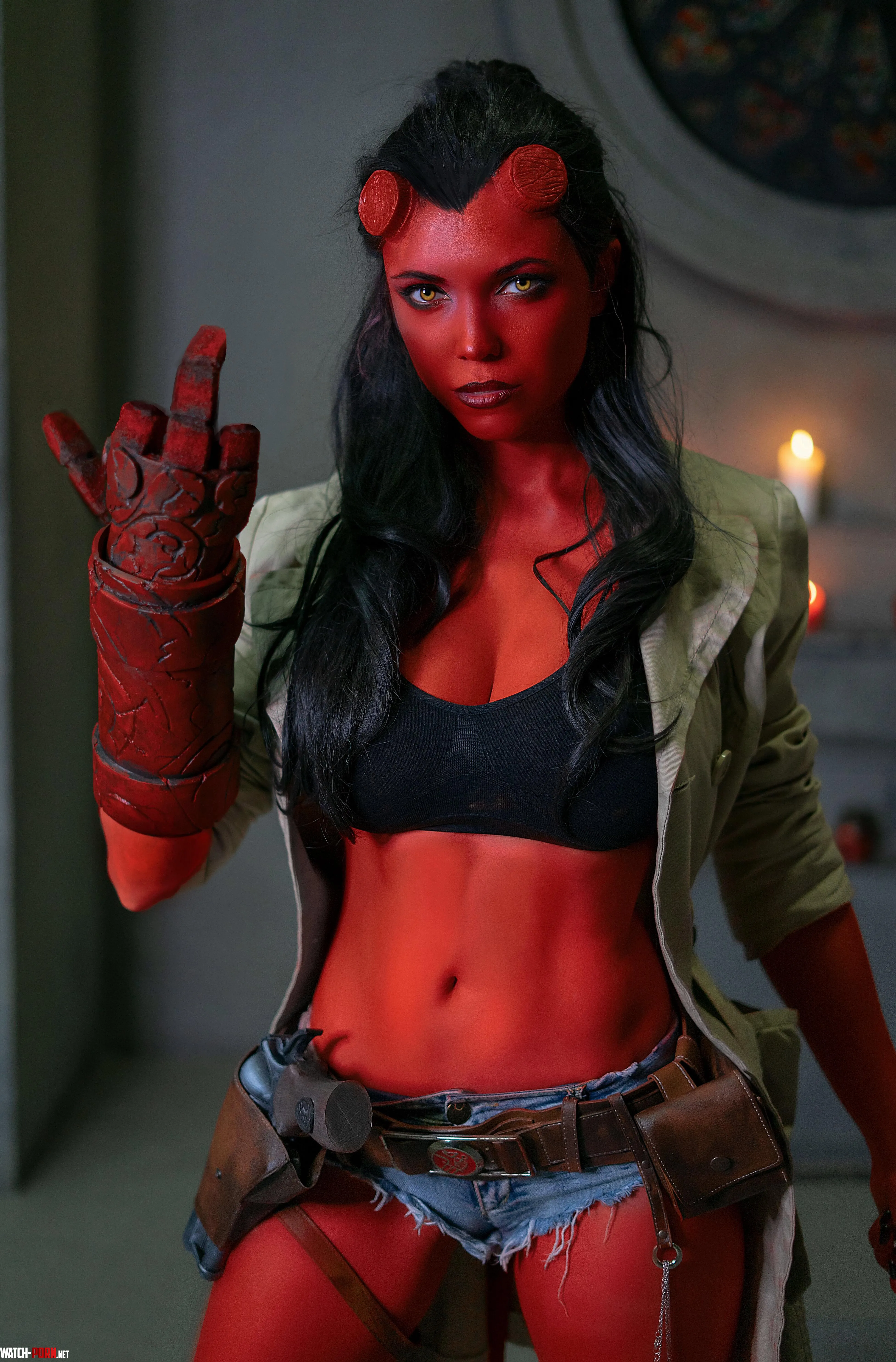 Fem Hellboy by Octokuro by iam_ocotkuro