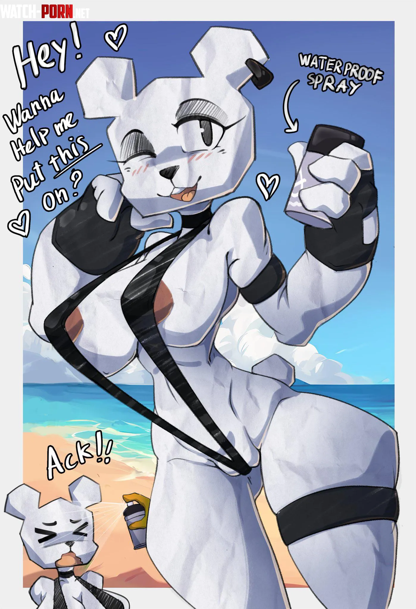 Paper Bear[F](AzuraJayfox) by Weavi_Ghost